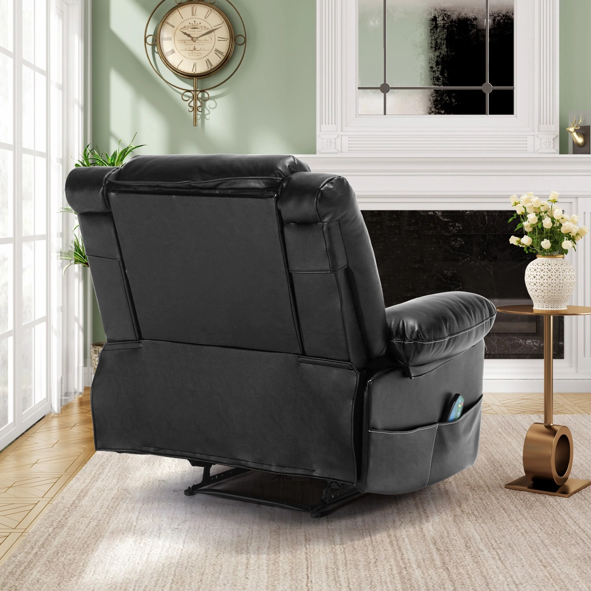 Manual Recliner Chair with 8?Point Massage, Lumbar Heat & Multi?Angle Recline