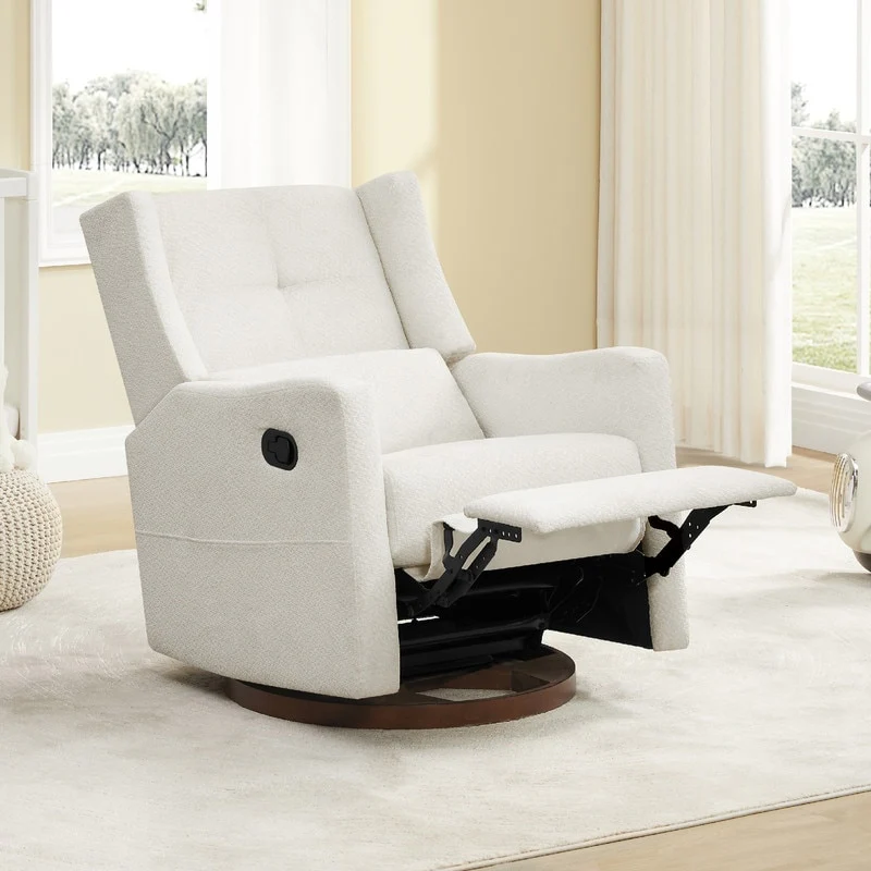 Lincoln Manual Swivel Glider Recliner with Lumbar Pillow