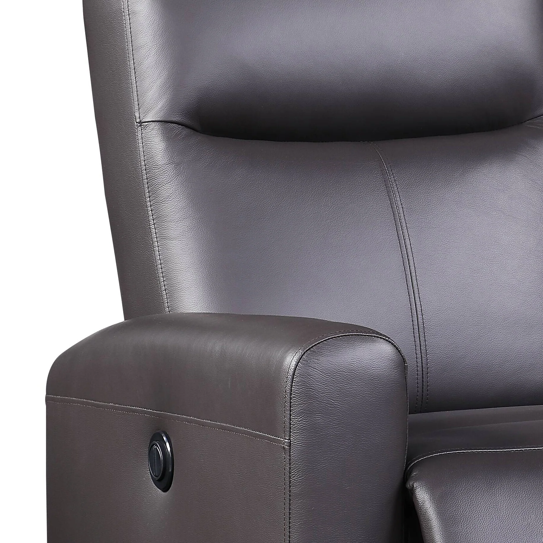 Brown Top Grain Leather Match Power Motion Recliner