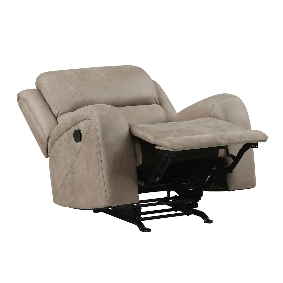 Mabel Polished Microfiber Rocker Reclining Chair