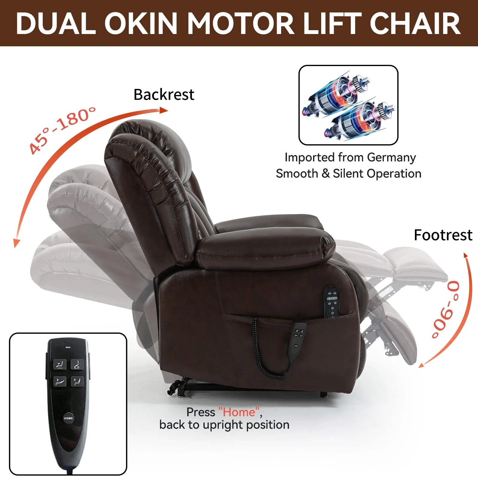 Power Lift Recliner Chair with 8-Point Vibration Massage