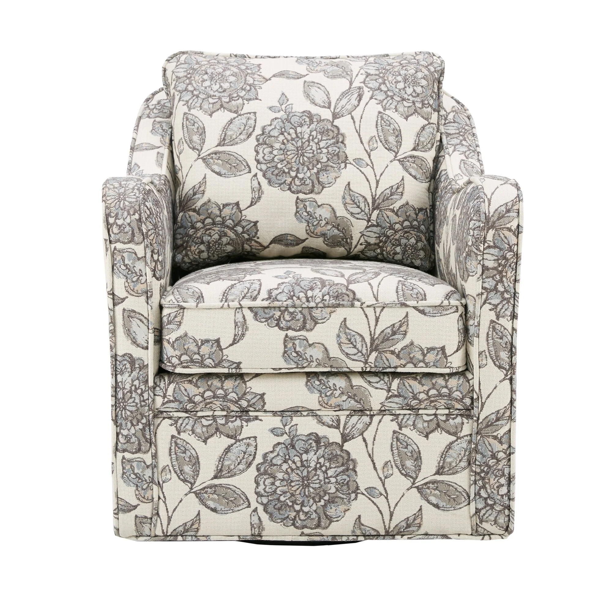 Madison Park Betty Upholstered Swivel Curved Armchair