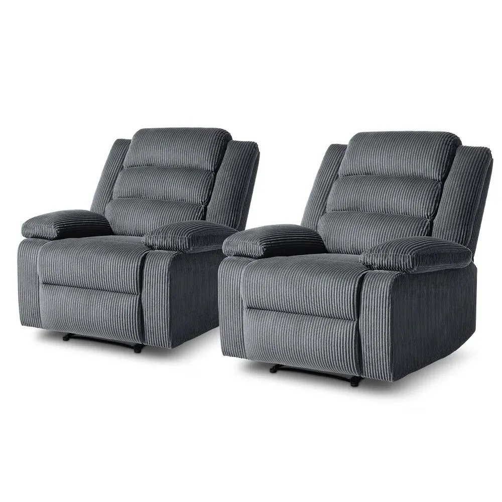 Modern Upholstered Recliner Chair with Adjustable Backrest