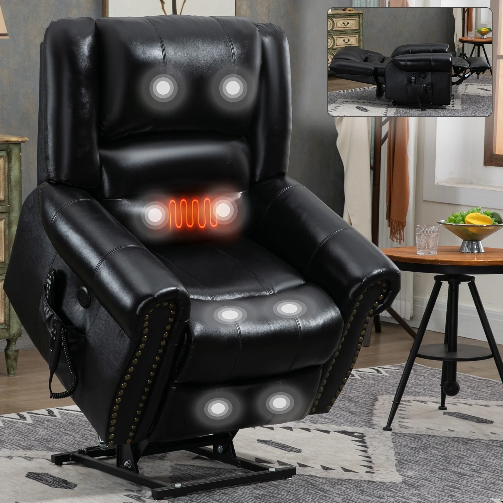 Power Lift Recliner Chair Heat Massage