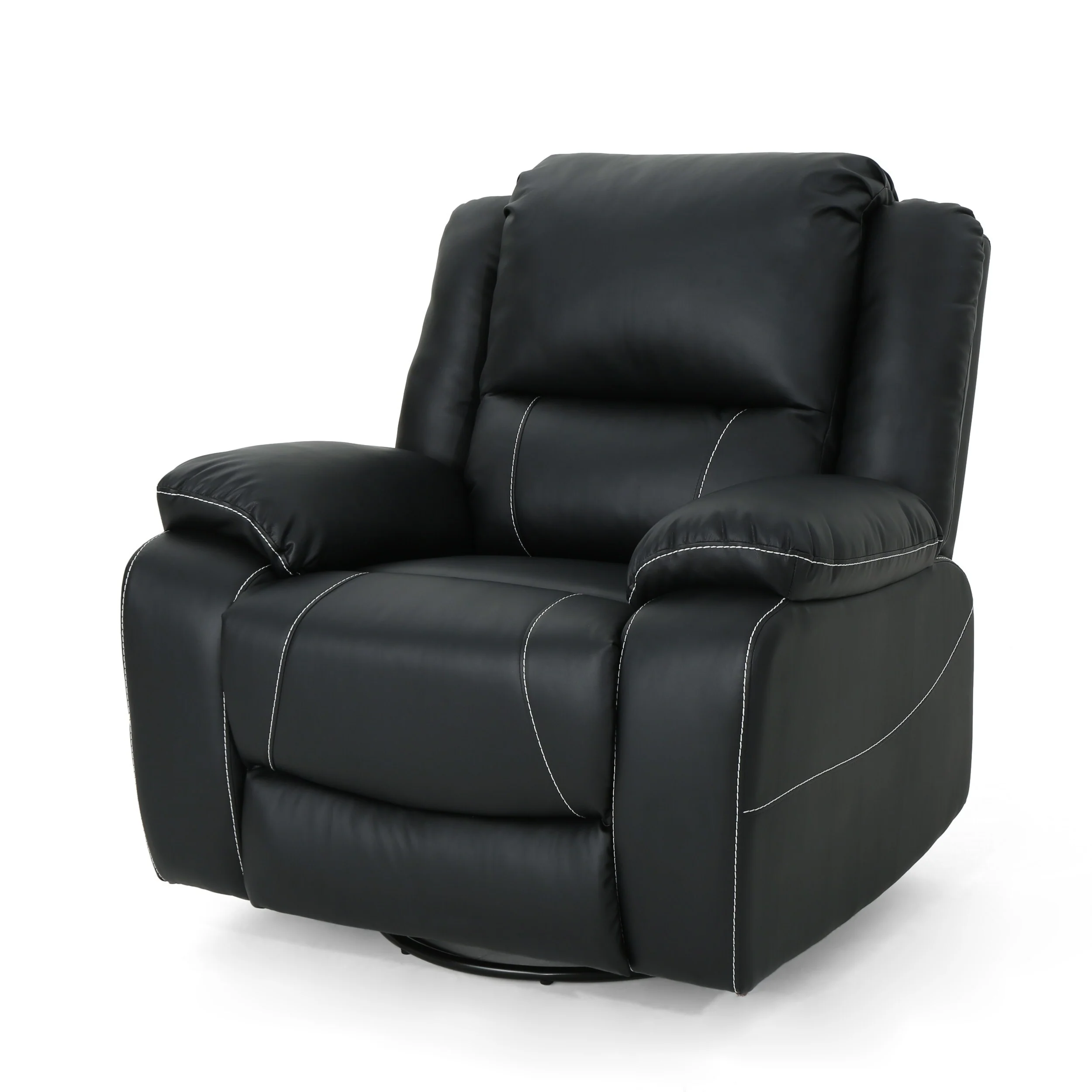 39 Wide Faux Leather Manual Swivel Standard Recliner
