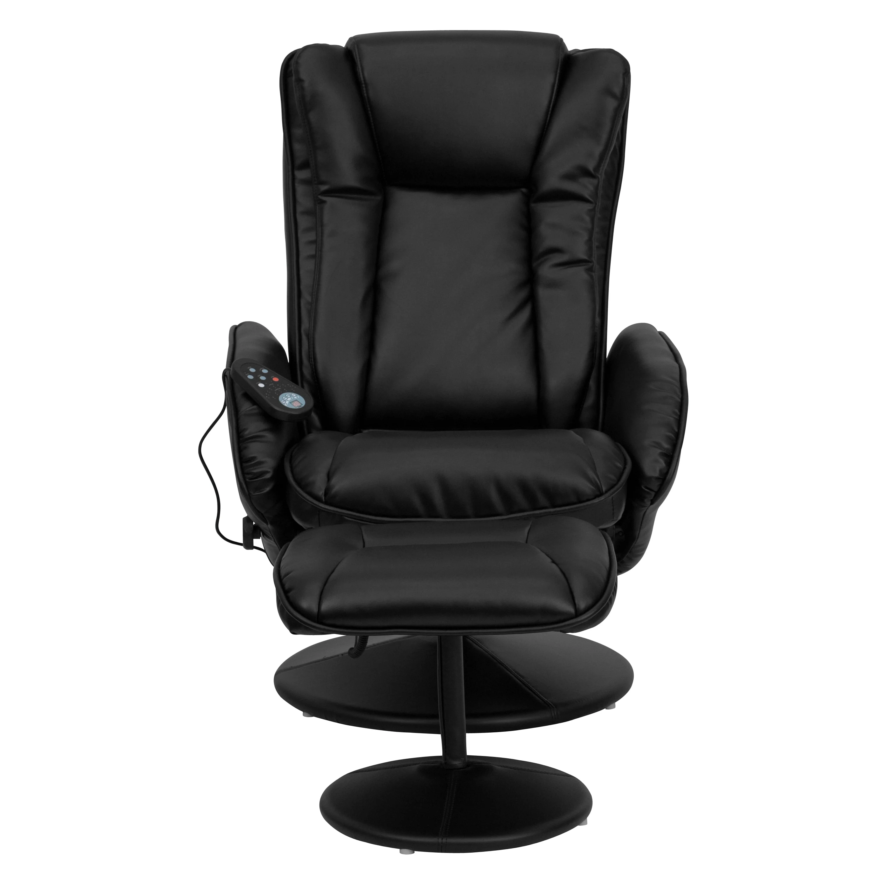 LeatherSoft Massaging Multi-Position Recliner w/Ottoman