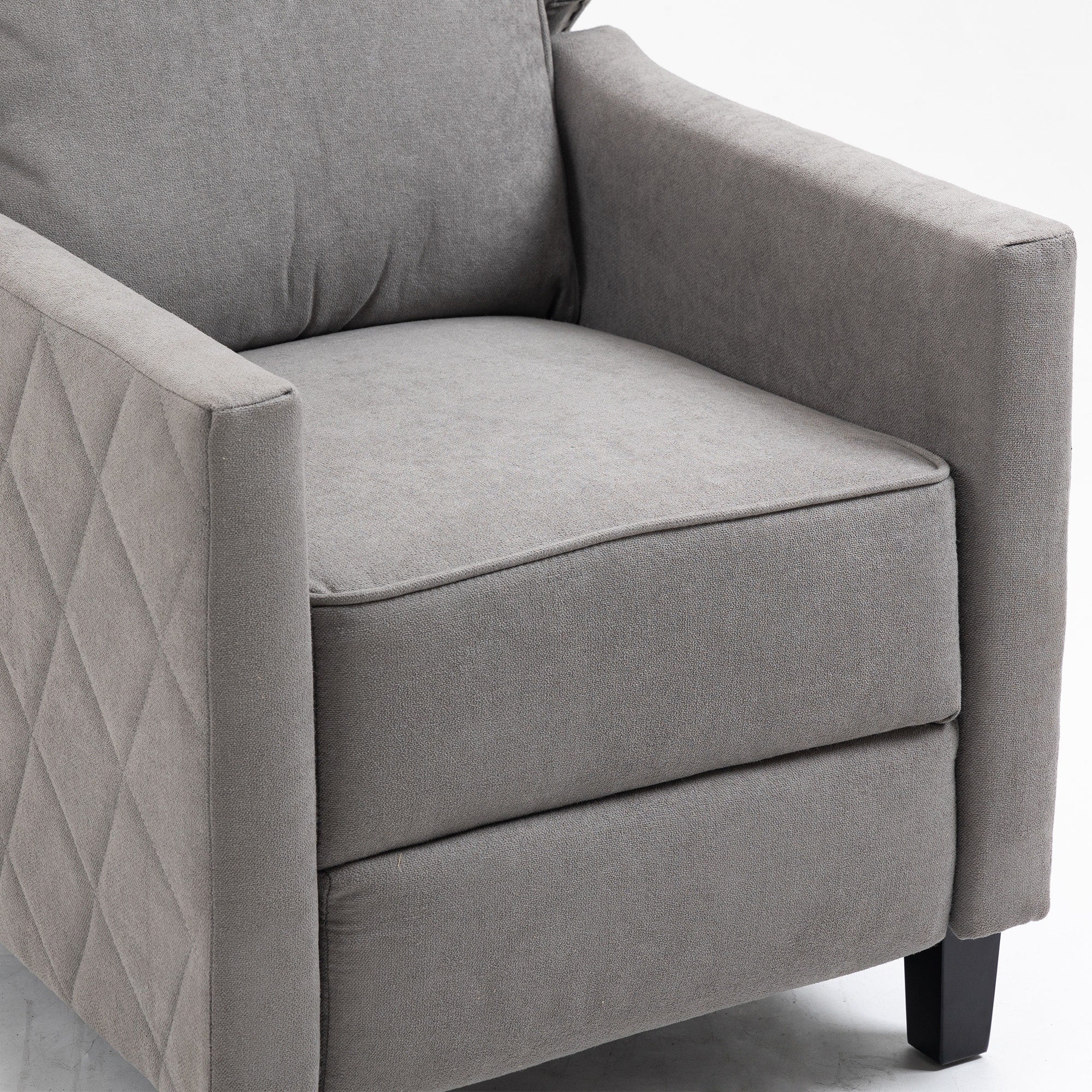 AVAWING Push Back Recliner Chair Linen Wing Back Chair