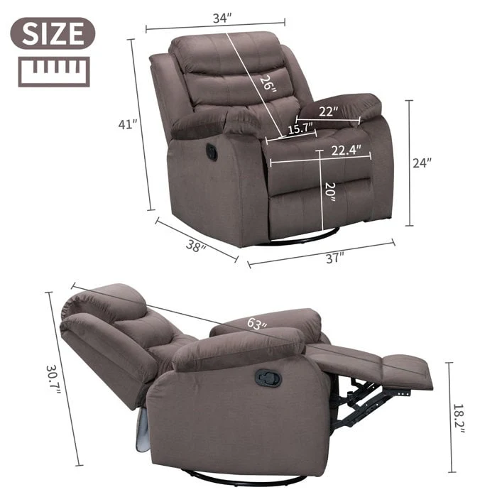 Rocking Swivel Recliner Chair Home Theater Seat Living Room Chairs