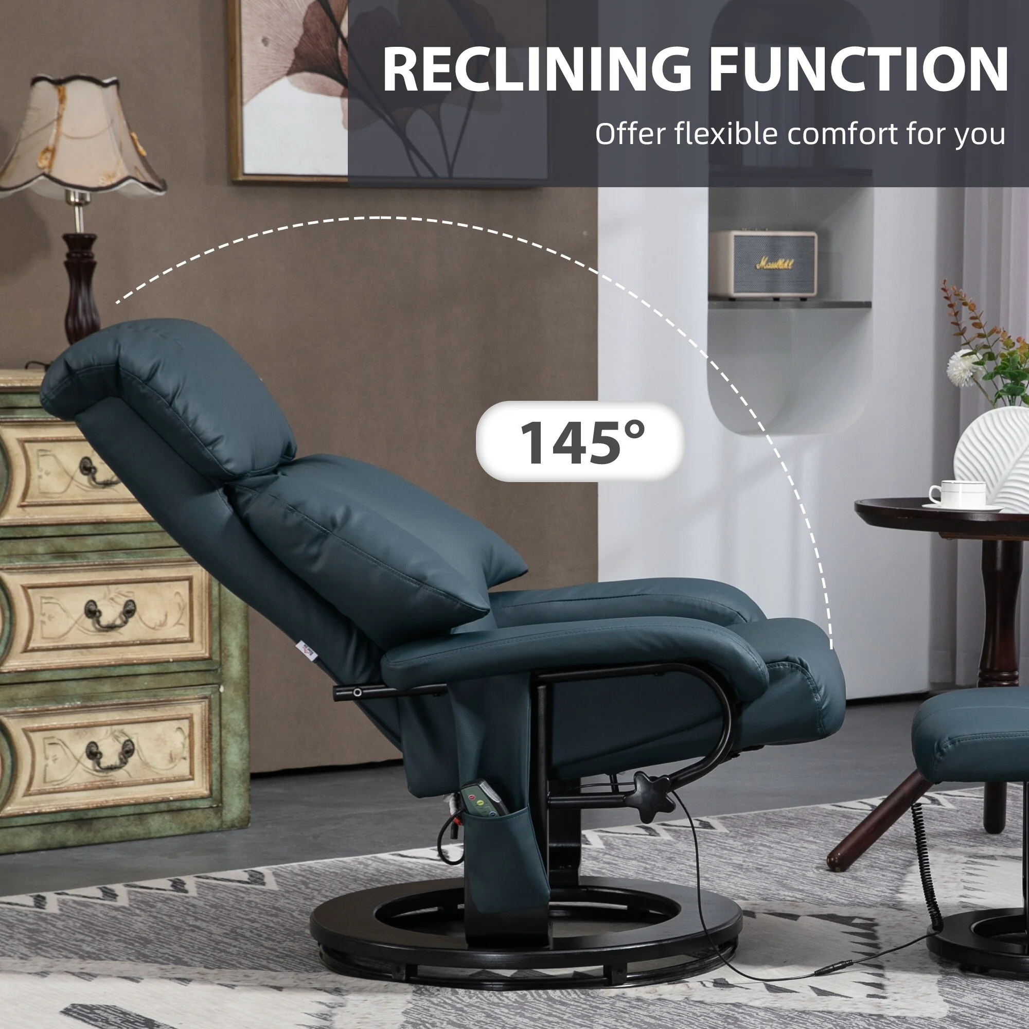 Massage Recliner Chair with Ottoman