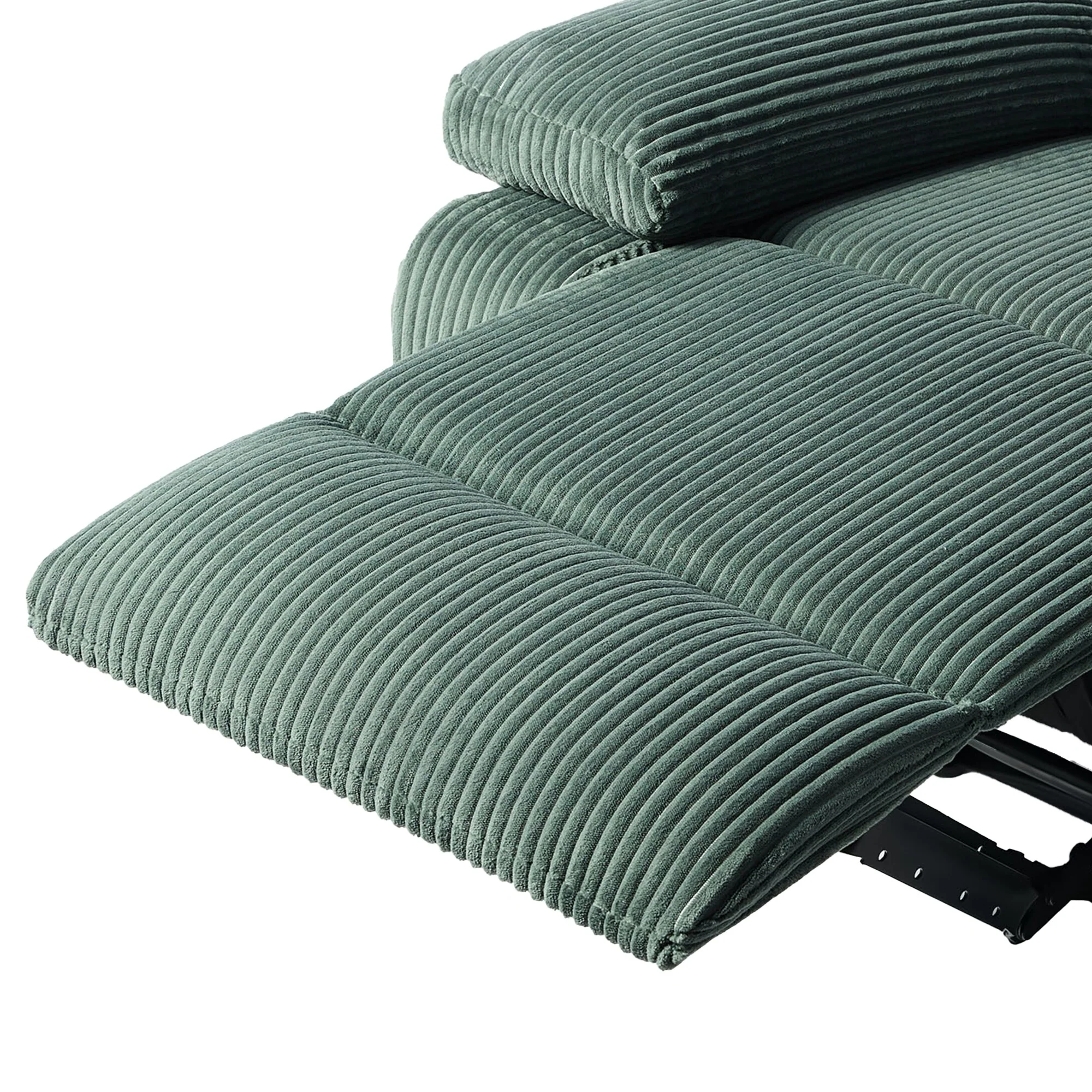 Vegan Leather Upholstered Push Back Manual Recliner Chair