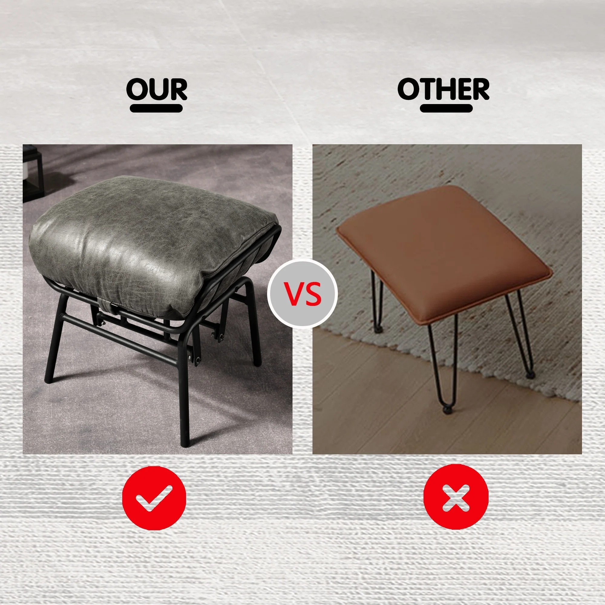 OVIOS Living Room Accent Chair Rocking Recliner Chair with Ottoman