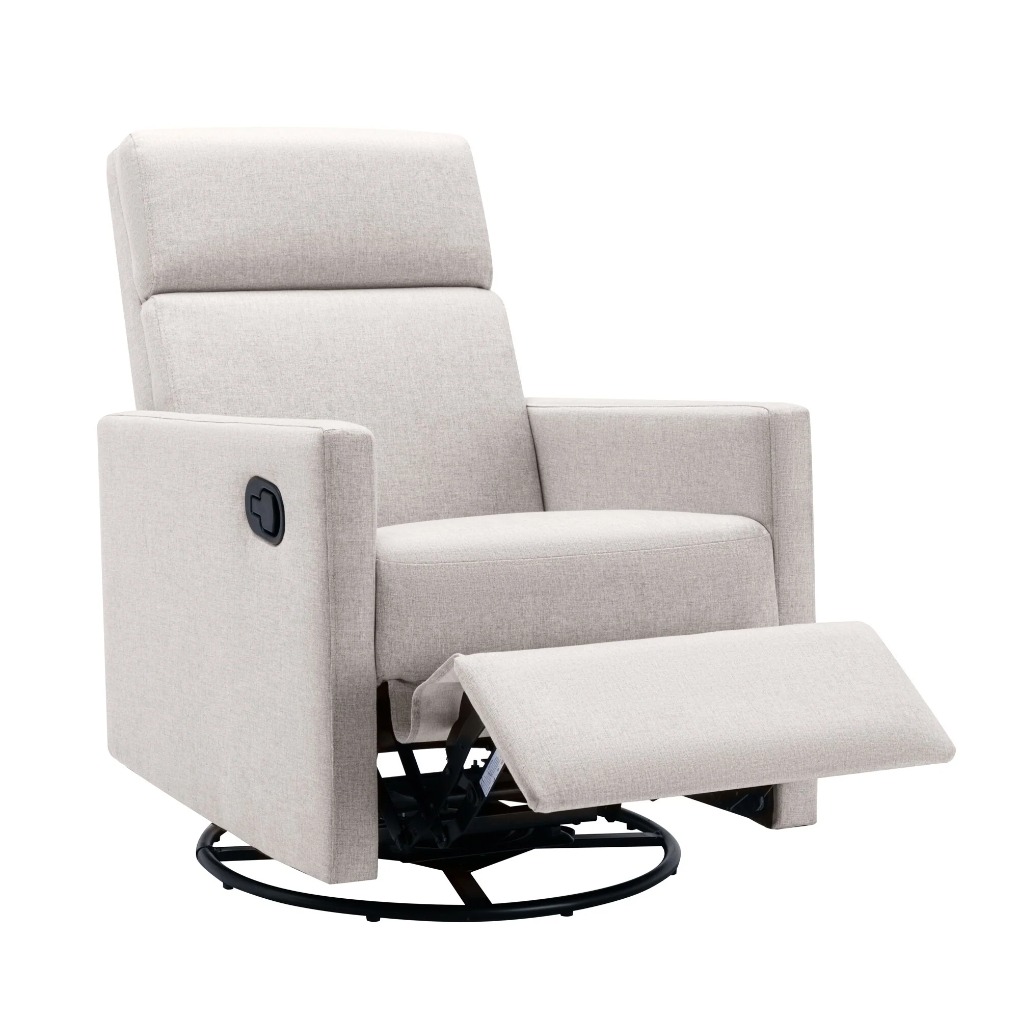 Roomfitters Modern Upholstered Rocker Nursery Chair, Plush Seating Glider Swivel Recliner Chair