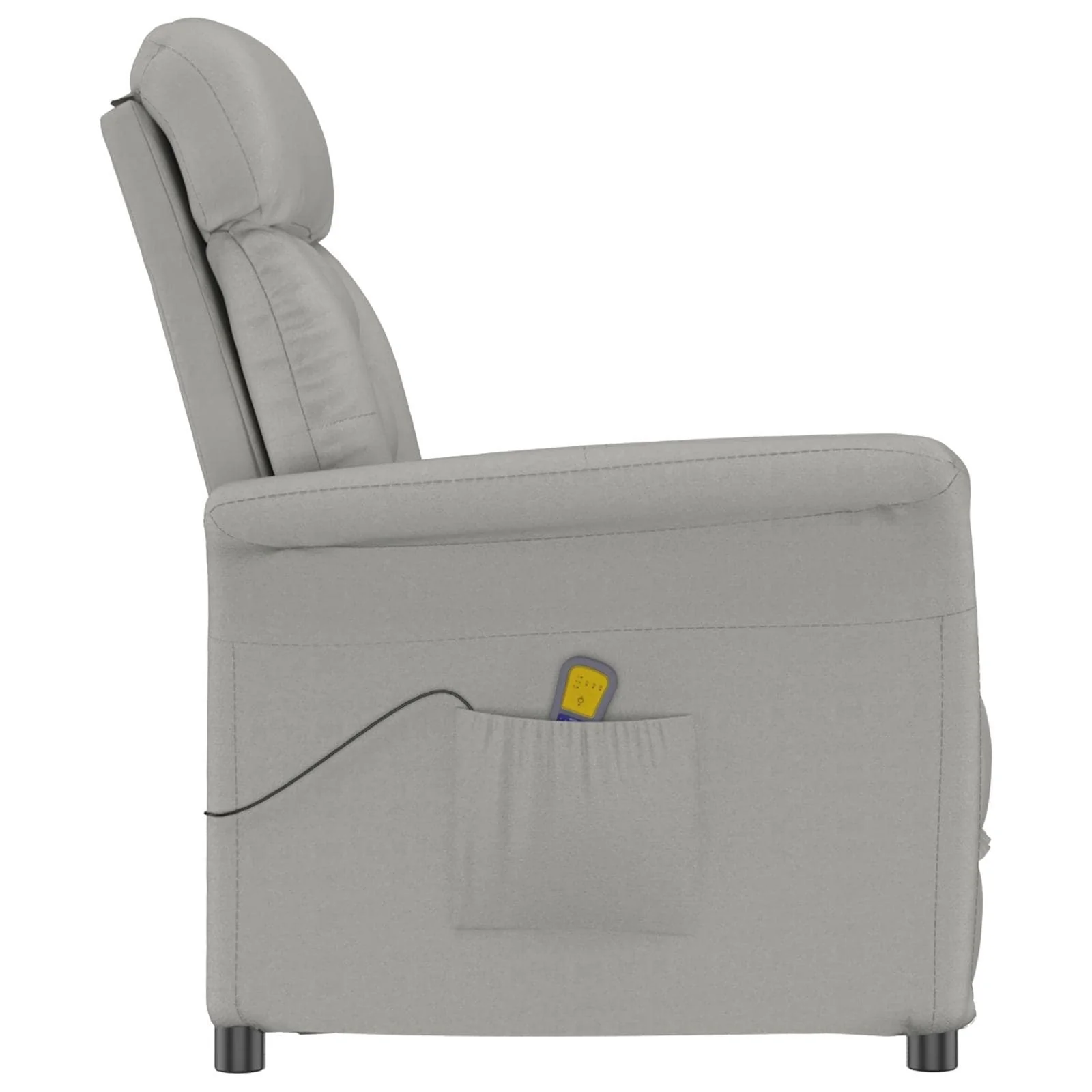 vidaXL Massage Chair Dark Grey/Light Grey/Cream Microfibre Fabric