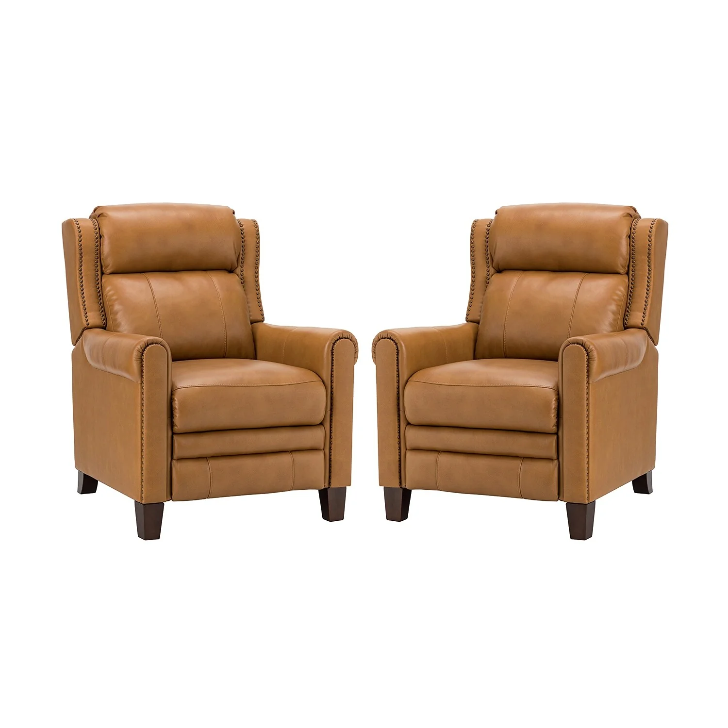Felisa 32.48 Wide Genuine Leather Manual Recline Set of 2