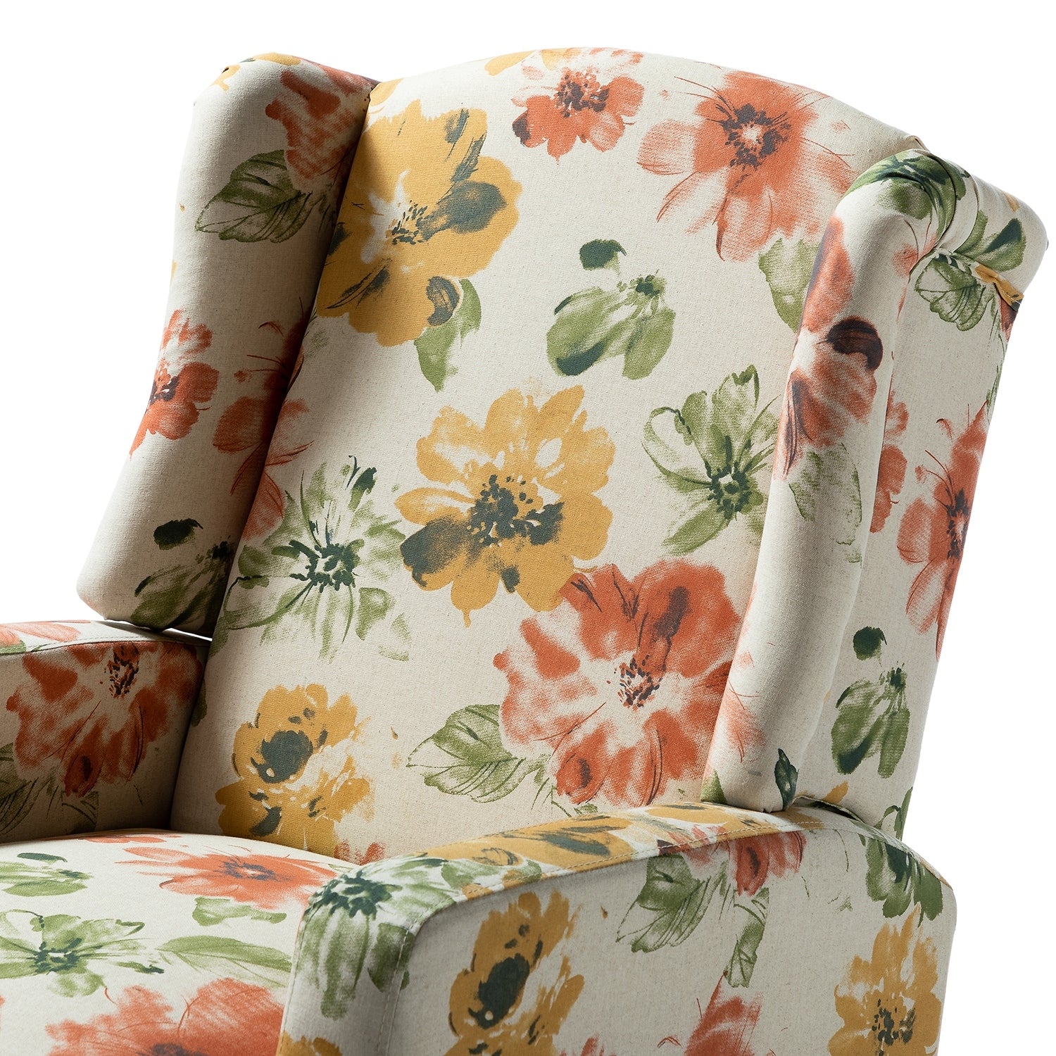 Damaris Mid-Century Modern Manual Pushback Recliner with Wingback Design by HULALA HOME