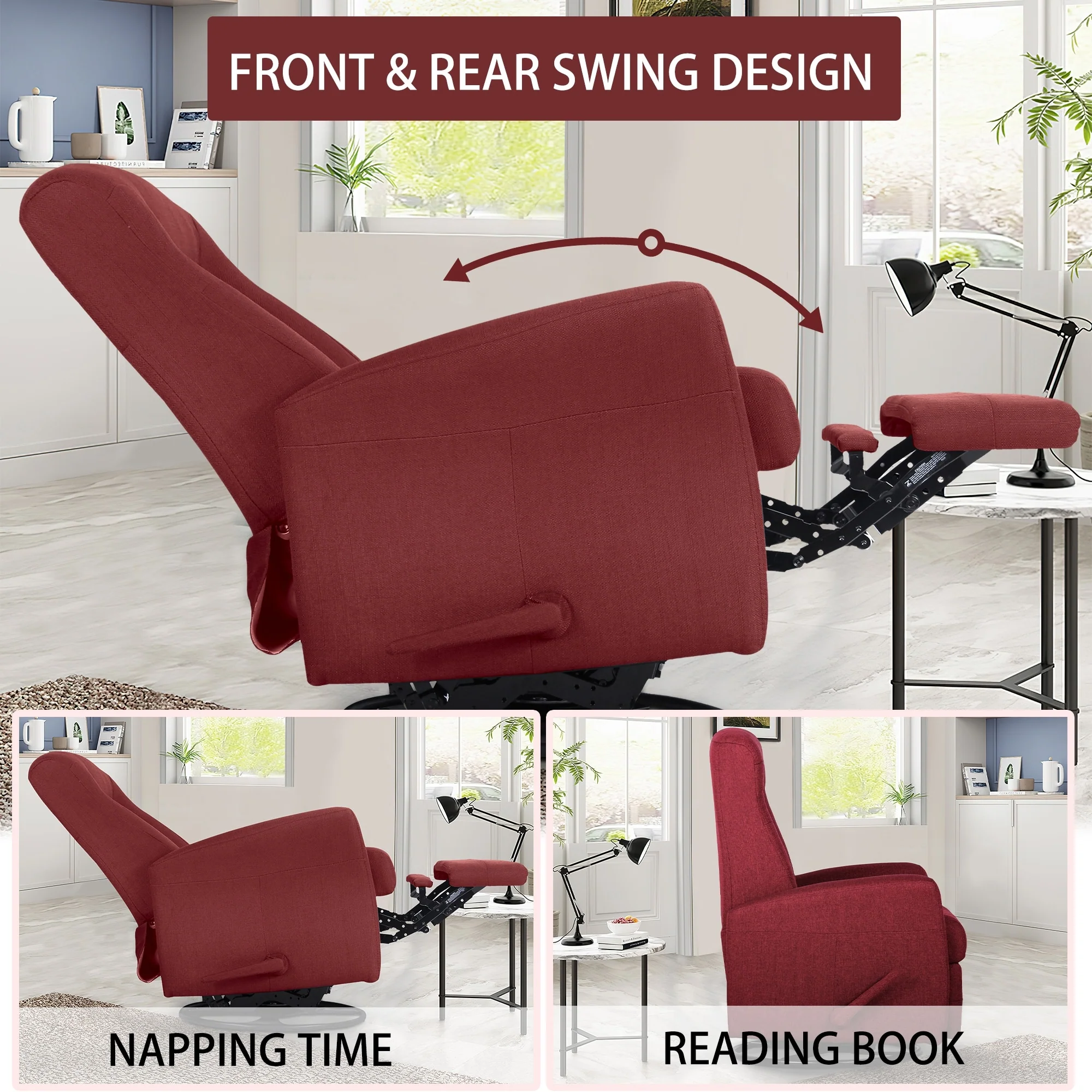 Glider Recliner Rocker Recliner Swivel Recliner Chair Accent Chair