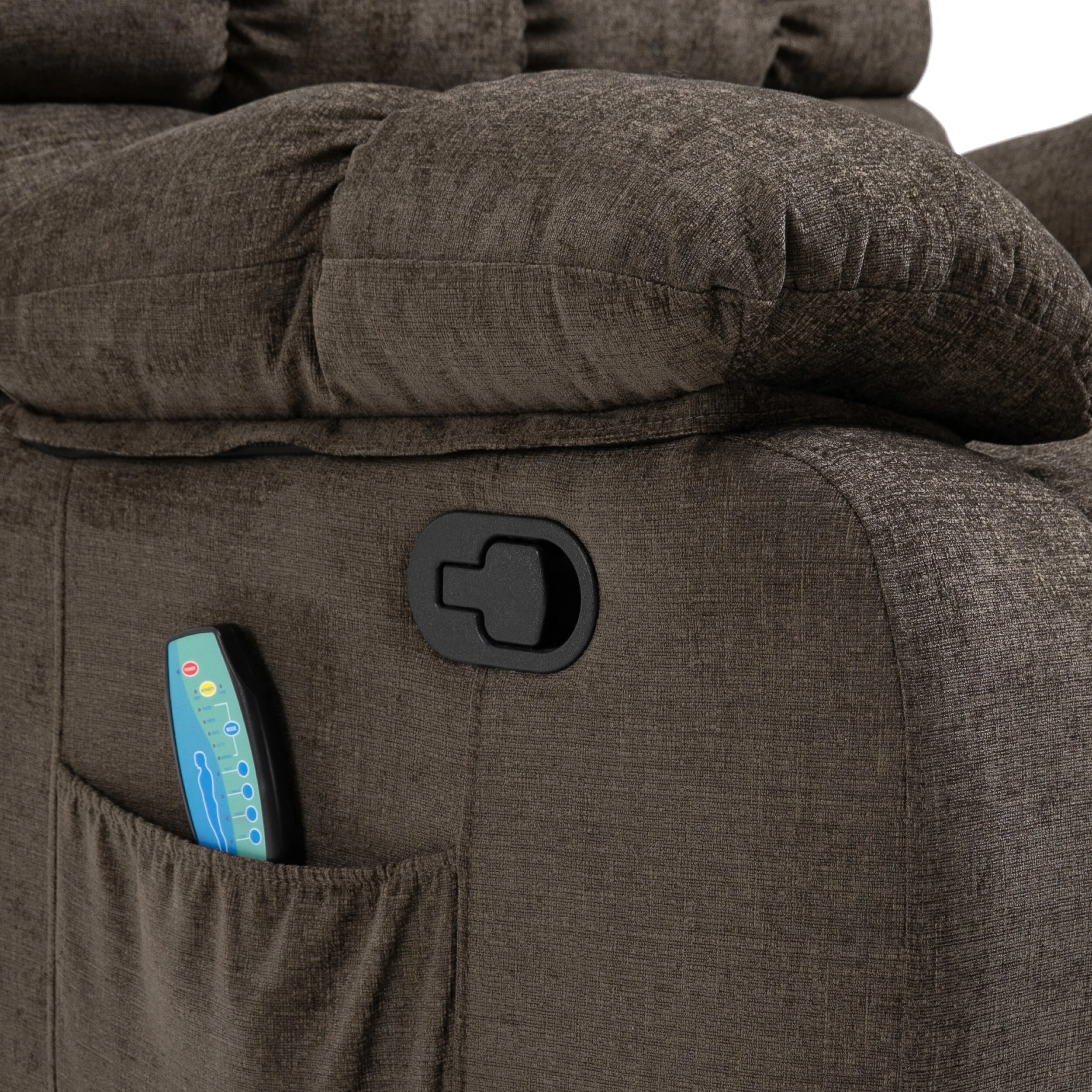 Modern Massage Recliner Chair with Pillow Tufting & Manual Recline