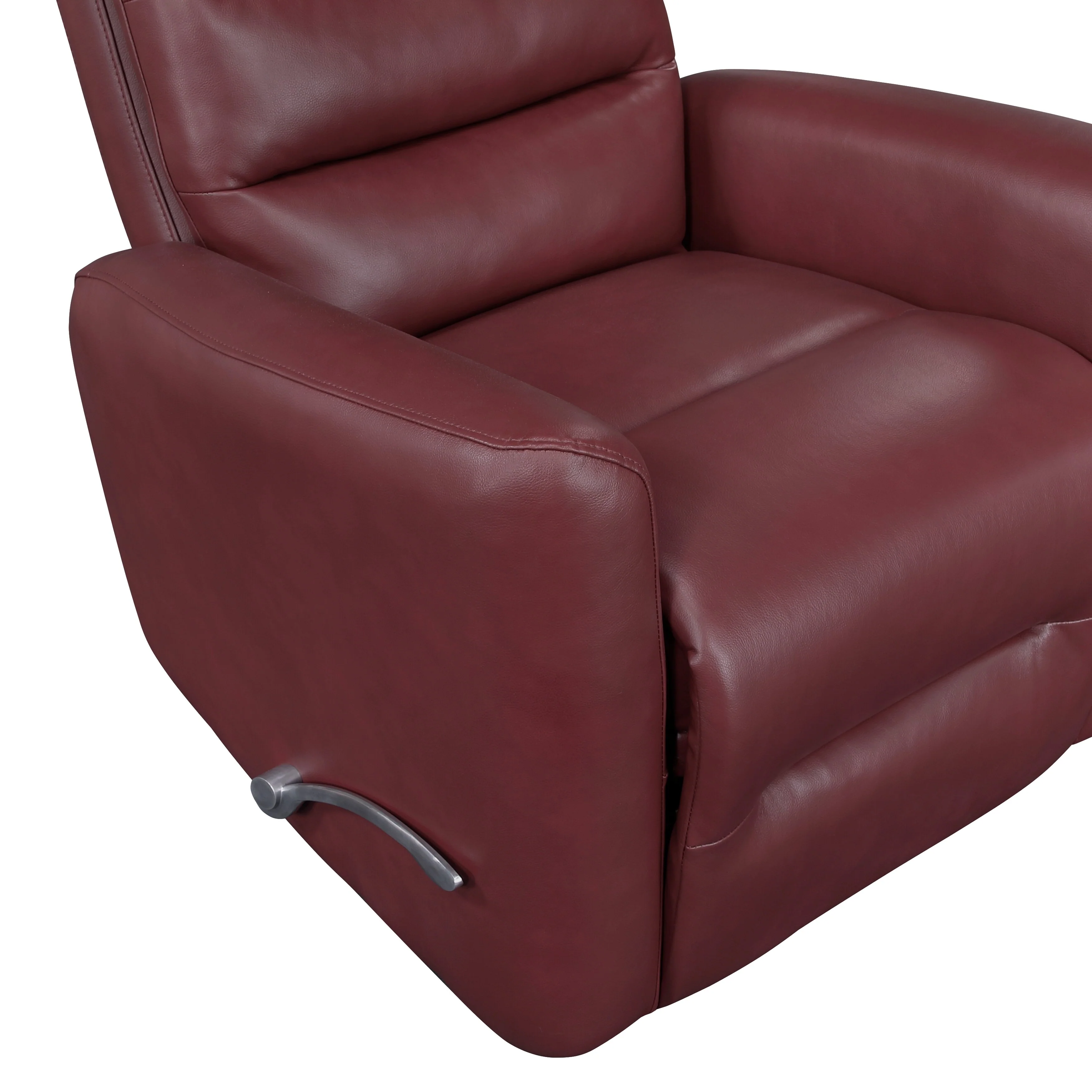 Glider Reclining Chair Swivel Motion Breathable Faux Leather Upholstery Luxury Living Room Furniture, Movie Chair