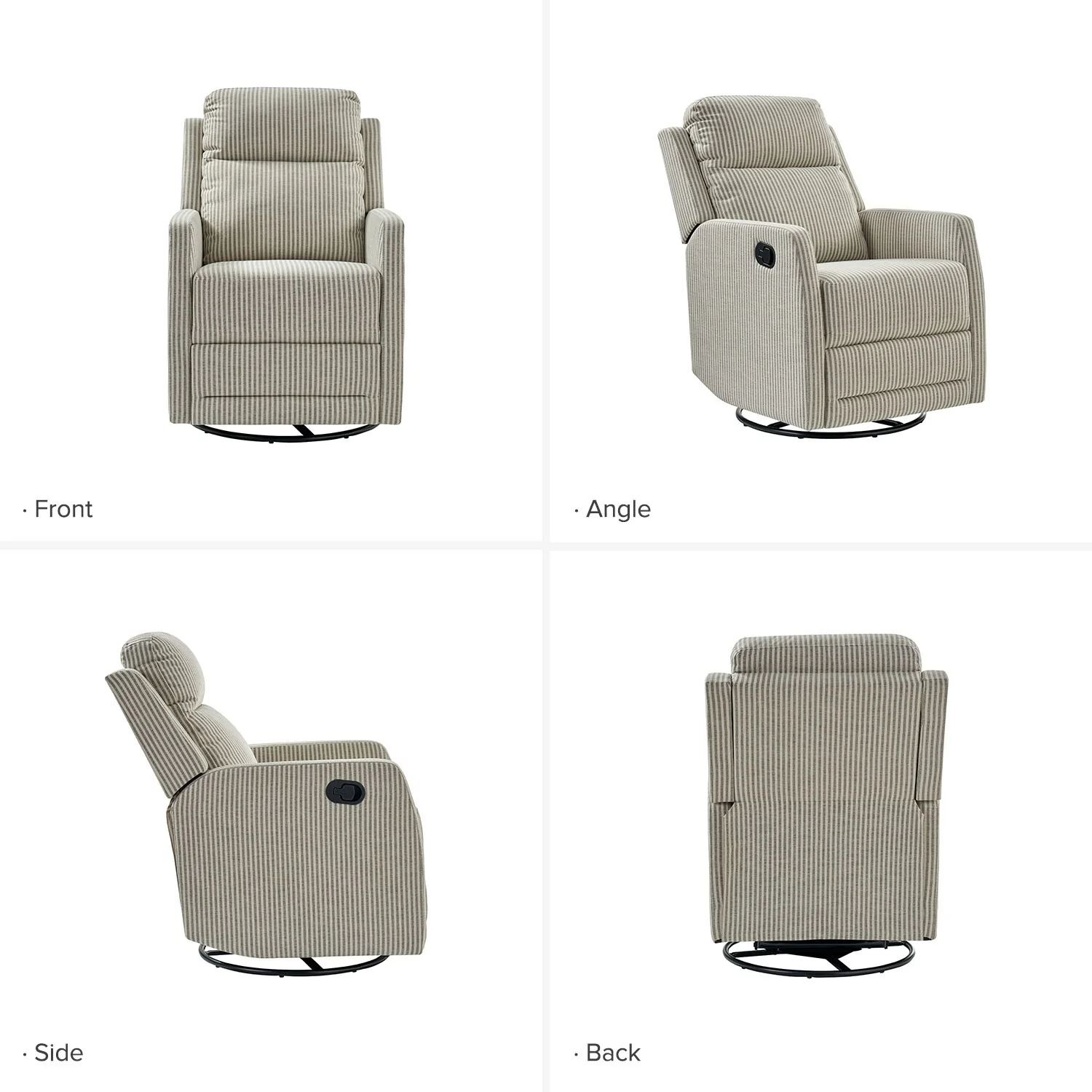 Diana Modern Polyester 360-degree Swivel Rocker Recliner by HULALA HOME