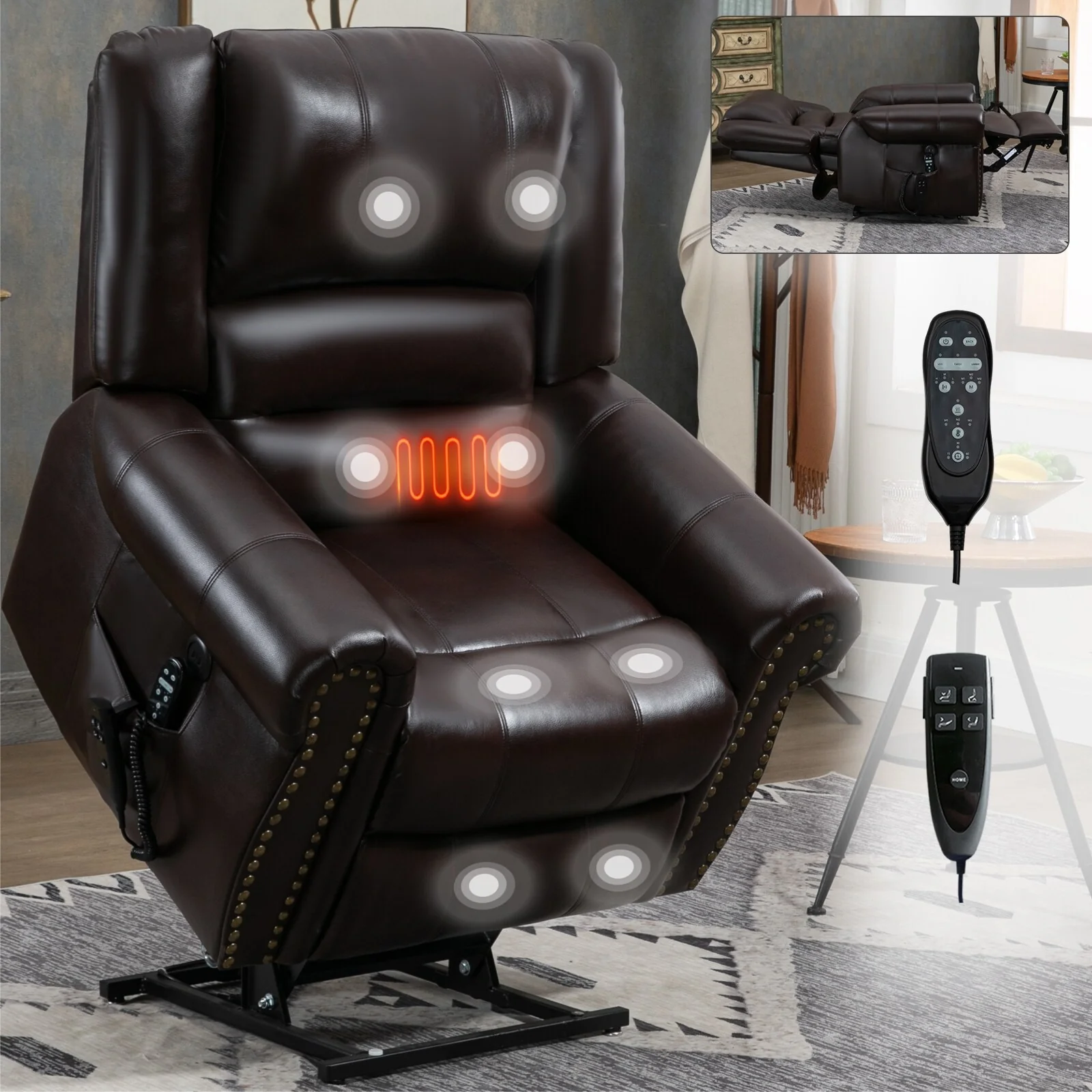 Power Lift Recliner Chair Heat Massage