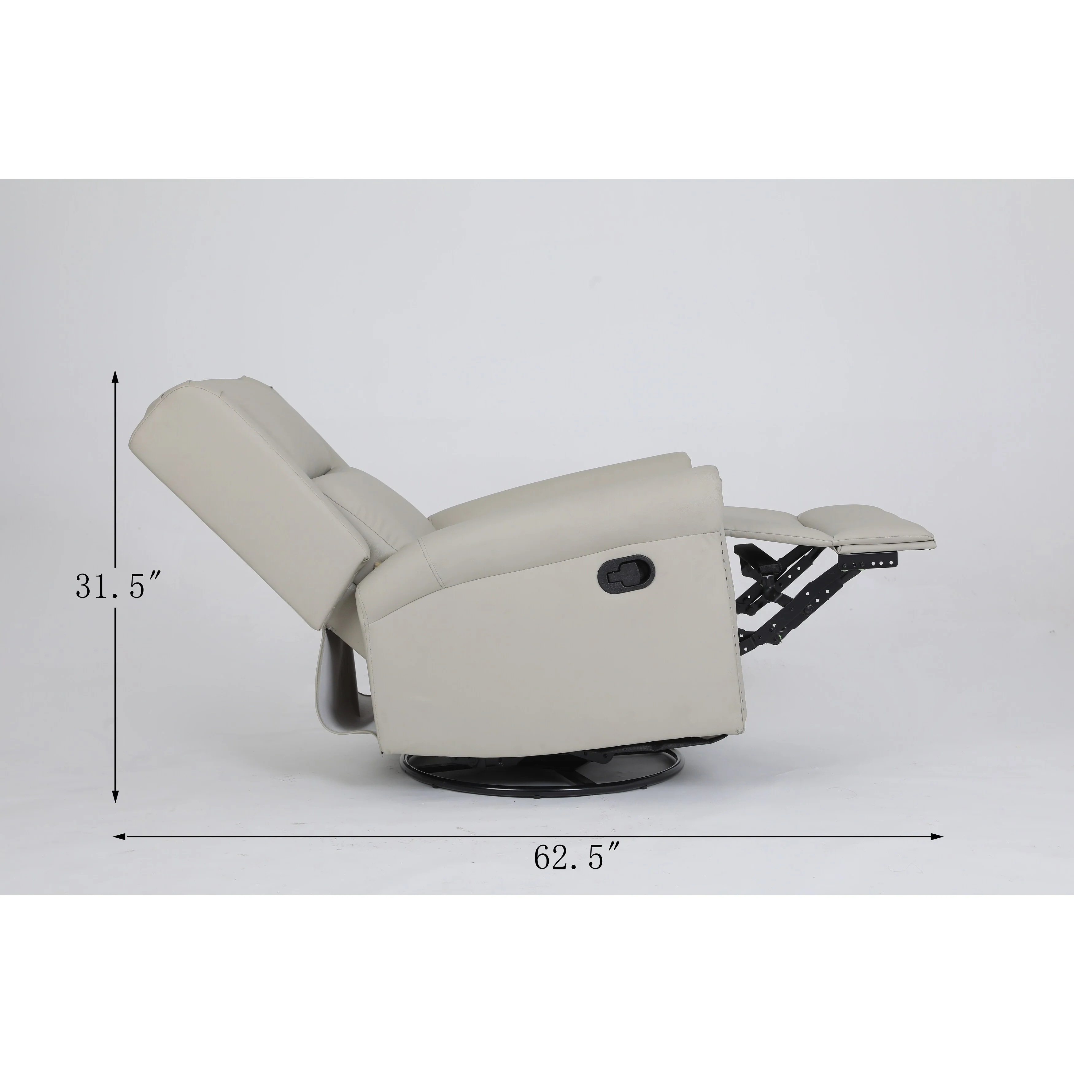 Ergonomic Swivel Rocker Recliner Chair with USB?C & Lumbar Cushion