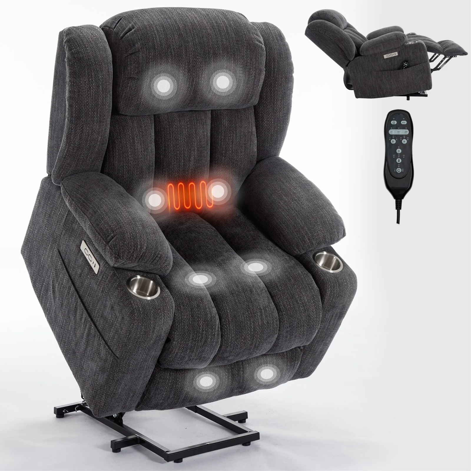 Chenille Power Lift Recliner Chair