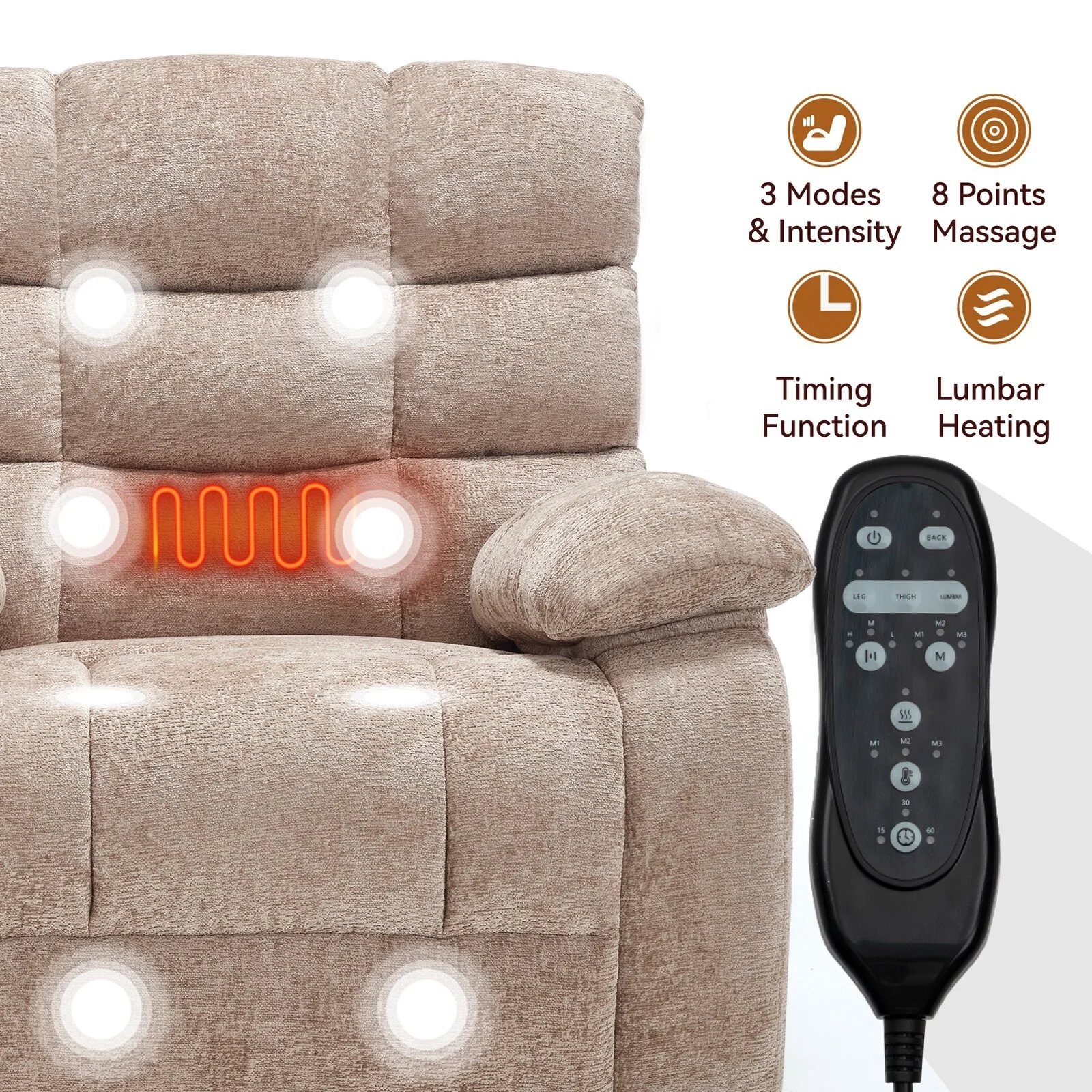 Lift Recliner Chair Heat Massage