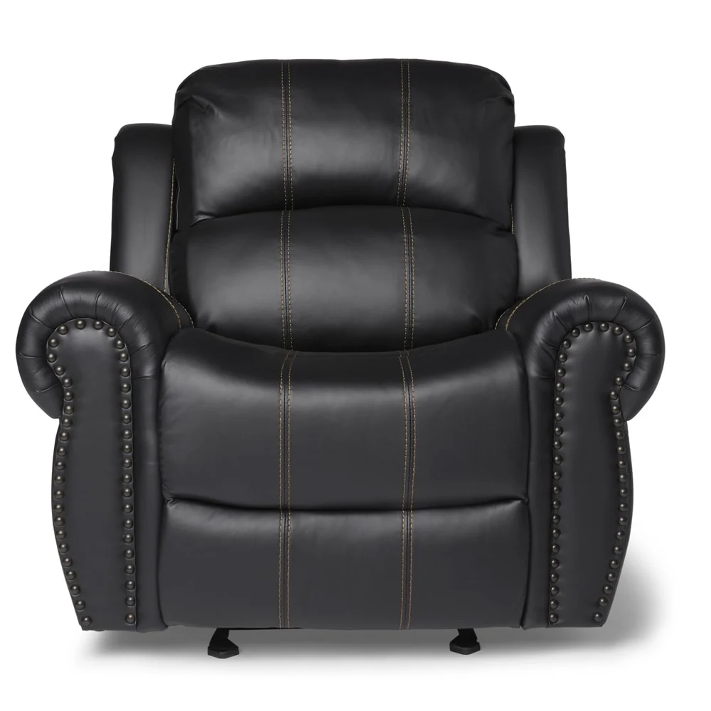 Charlie PU Leather Glider Recliner Club Chair by Christopher Knight Home