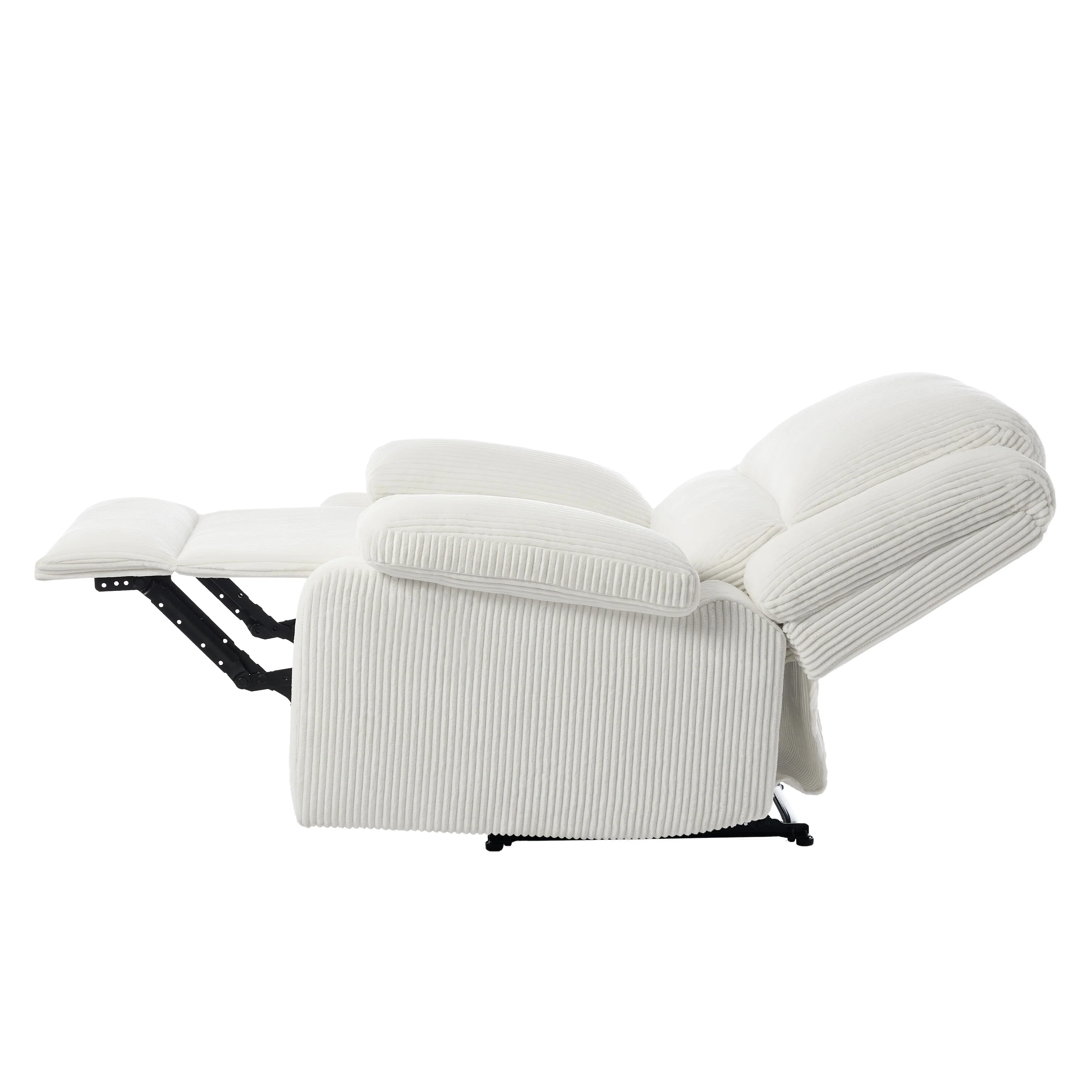 Vegan Leather Upholstered Push Back Manual Recliner Chair