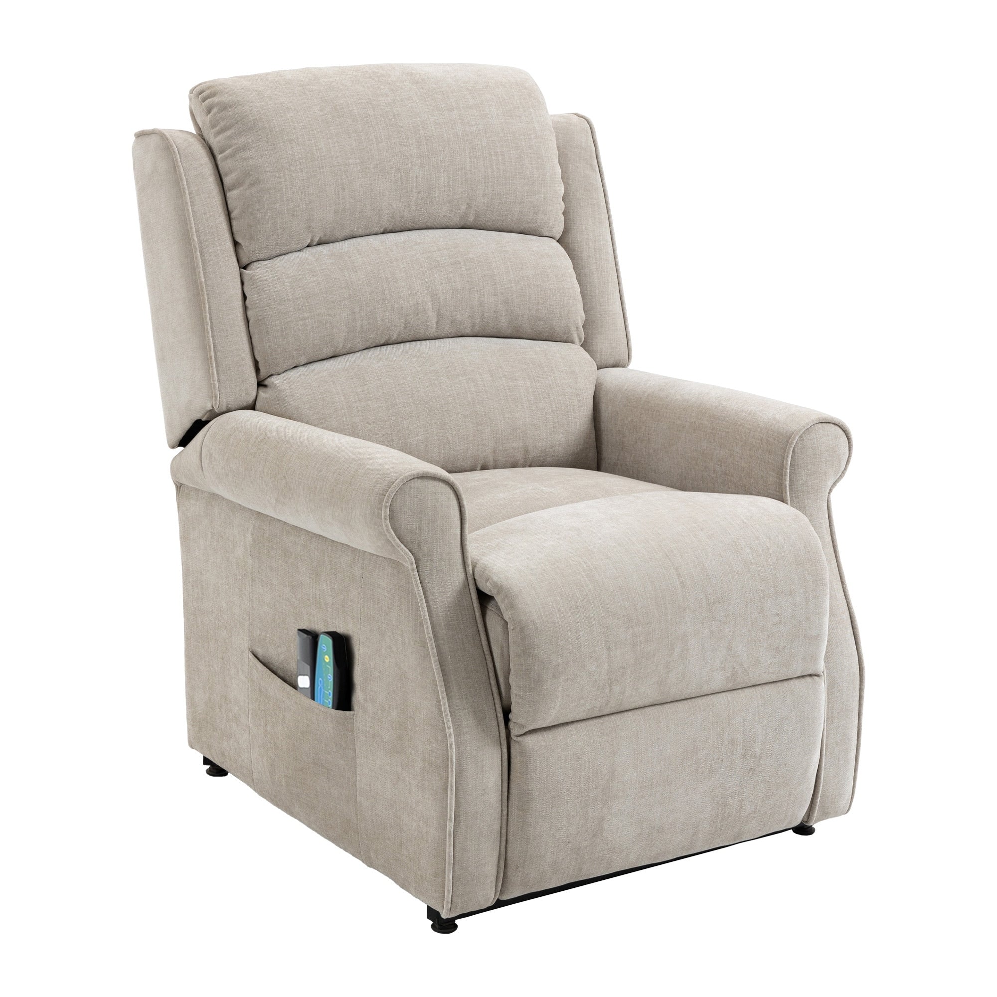 Clihome Chenille Fabric Power Lift Recliner Chair with Massage