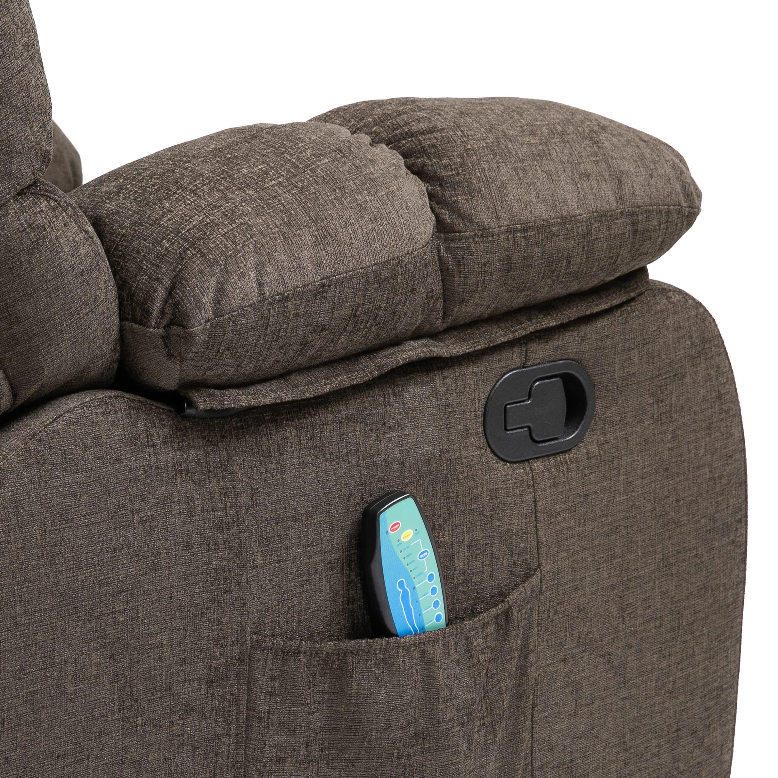 Modern Massage Recliner Chair with Pillow Tufting & Manual Recline