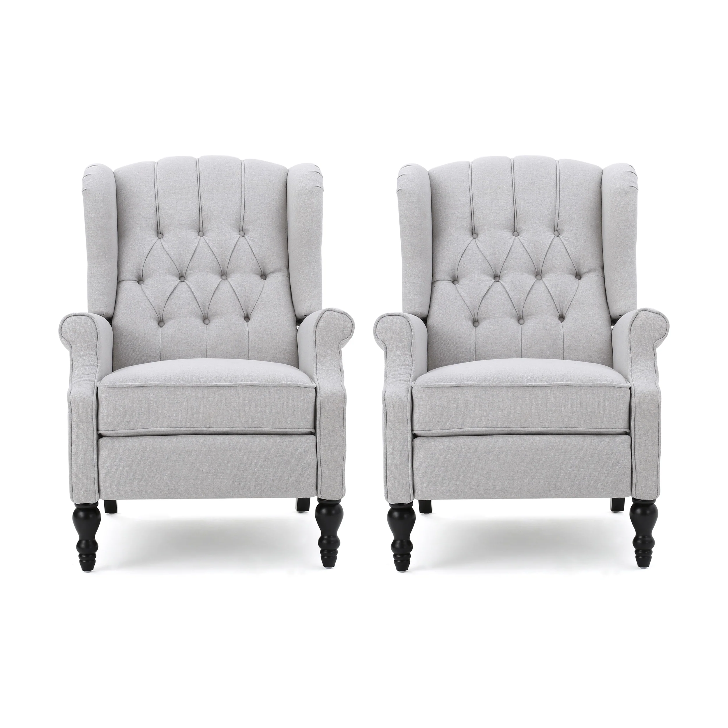 Walter Tufted Fabric Recliners (Set of 2) by Christopher Knight Home