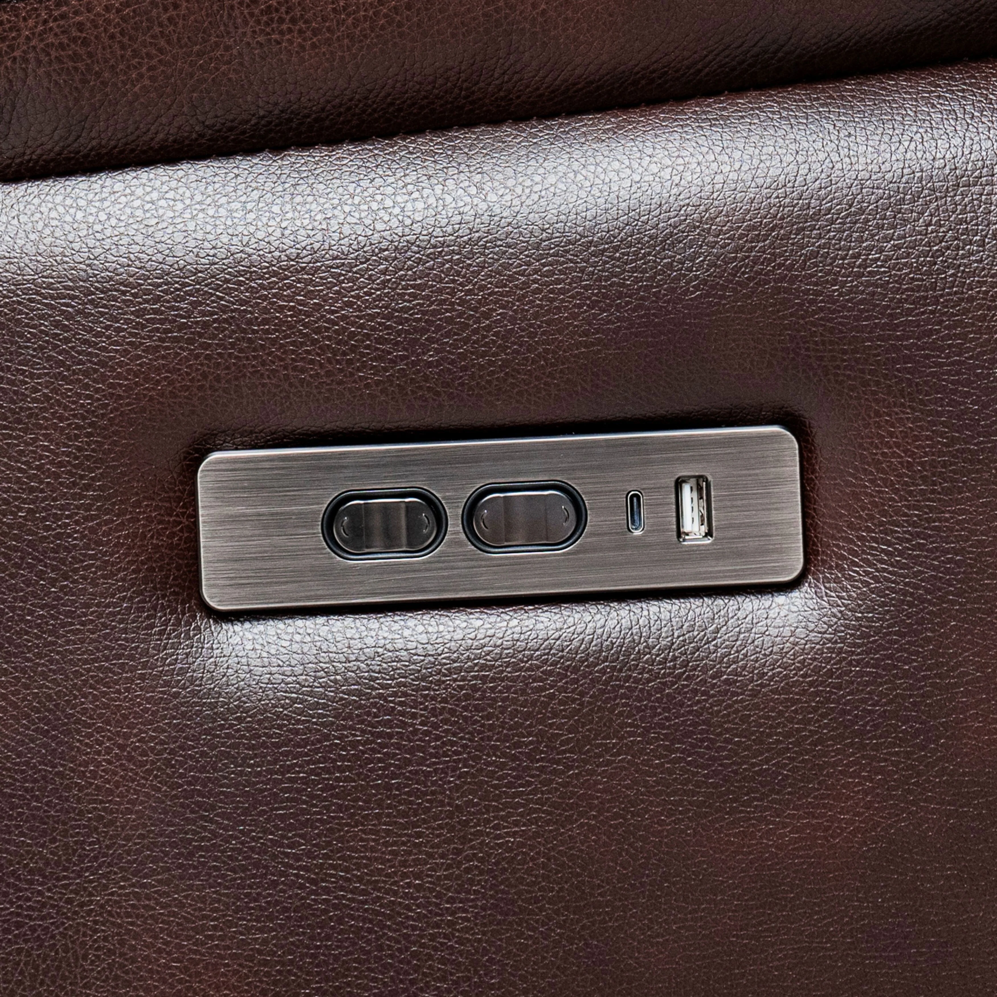 Top Grain Leather Power Recliner Chair Adjustable Headrest Extendable Footrest Zero Gravity Recliner