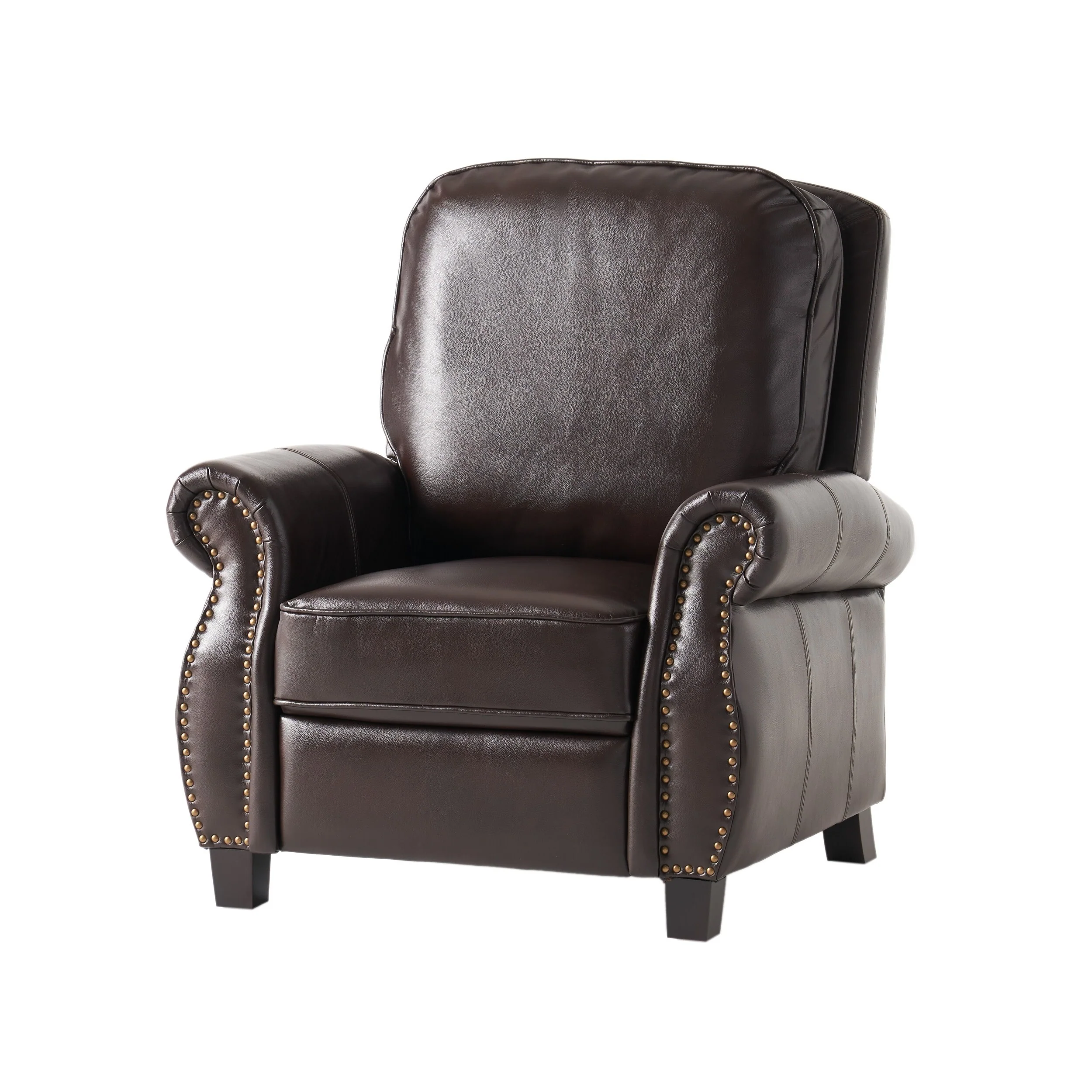 Neville 2-Tone PU Push Back Recliner by Christopher Knight Home