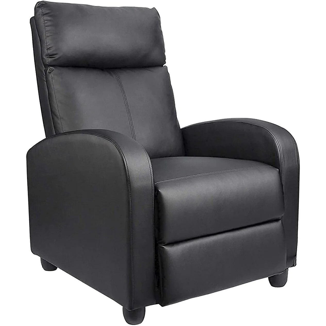 Furniwell PU Leather Sofa Recliner with Padded Seat and Backrest.