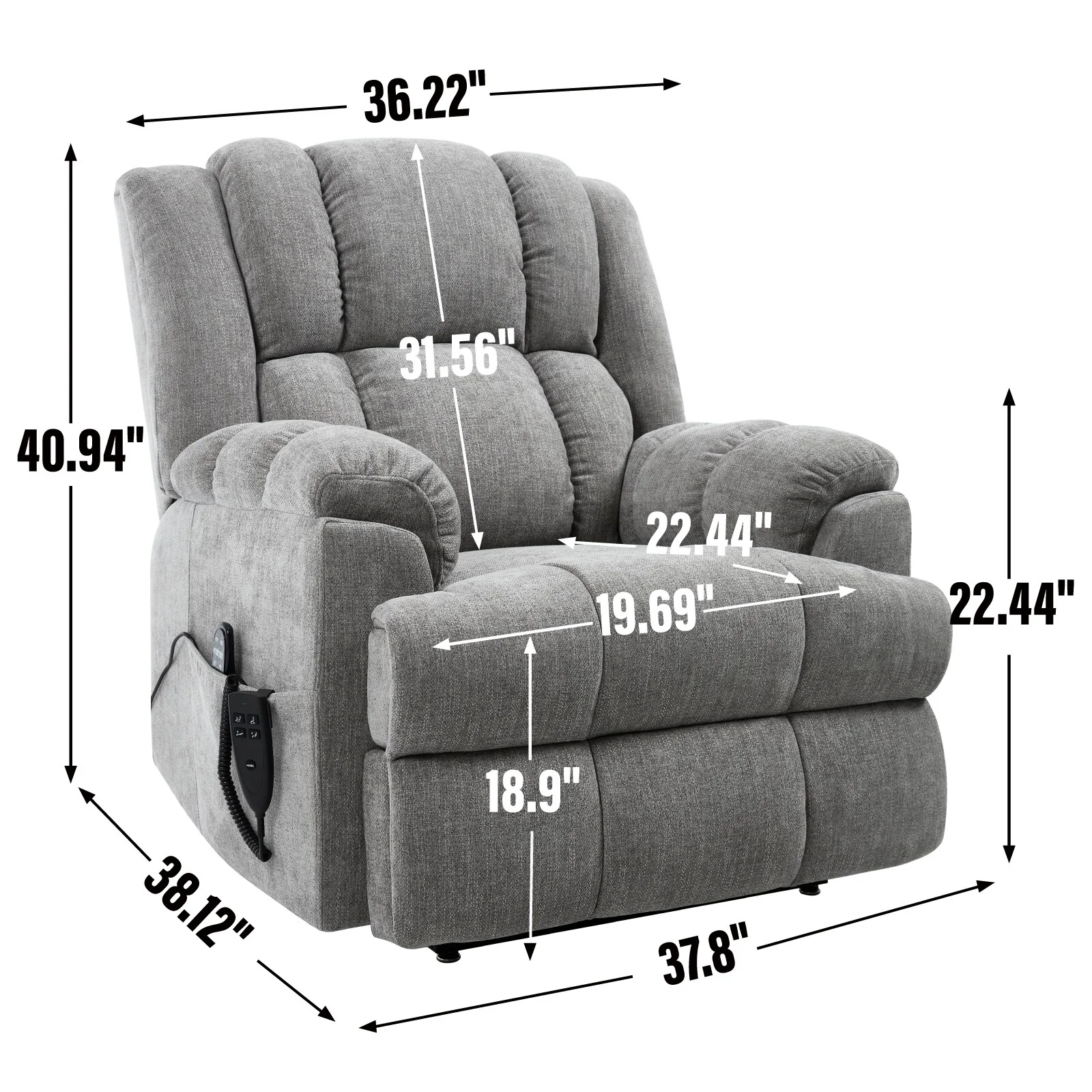 Electric Power Lift Recliners with Power-Remote