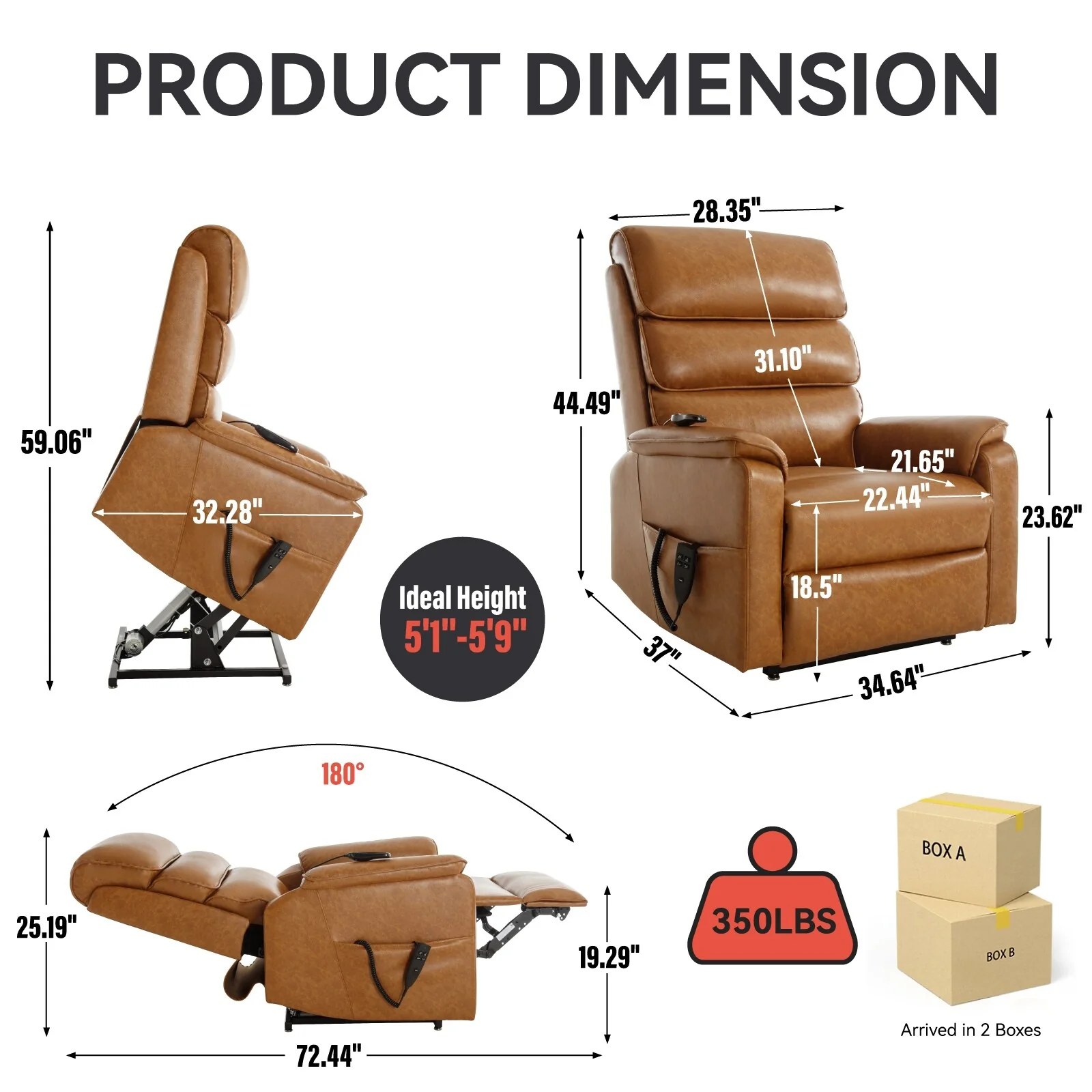 Power Lift Recliner Chair with Power-Remote