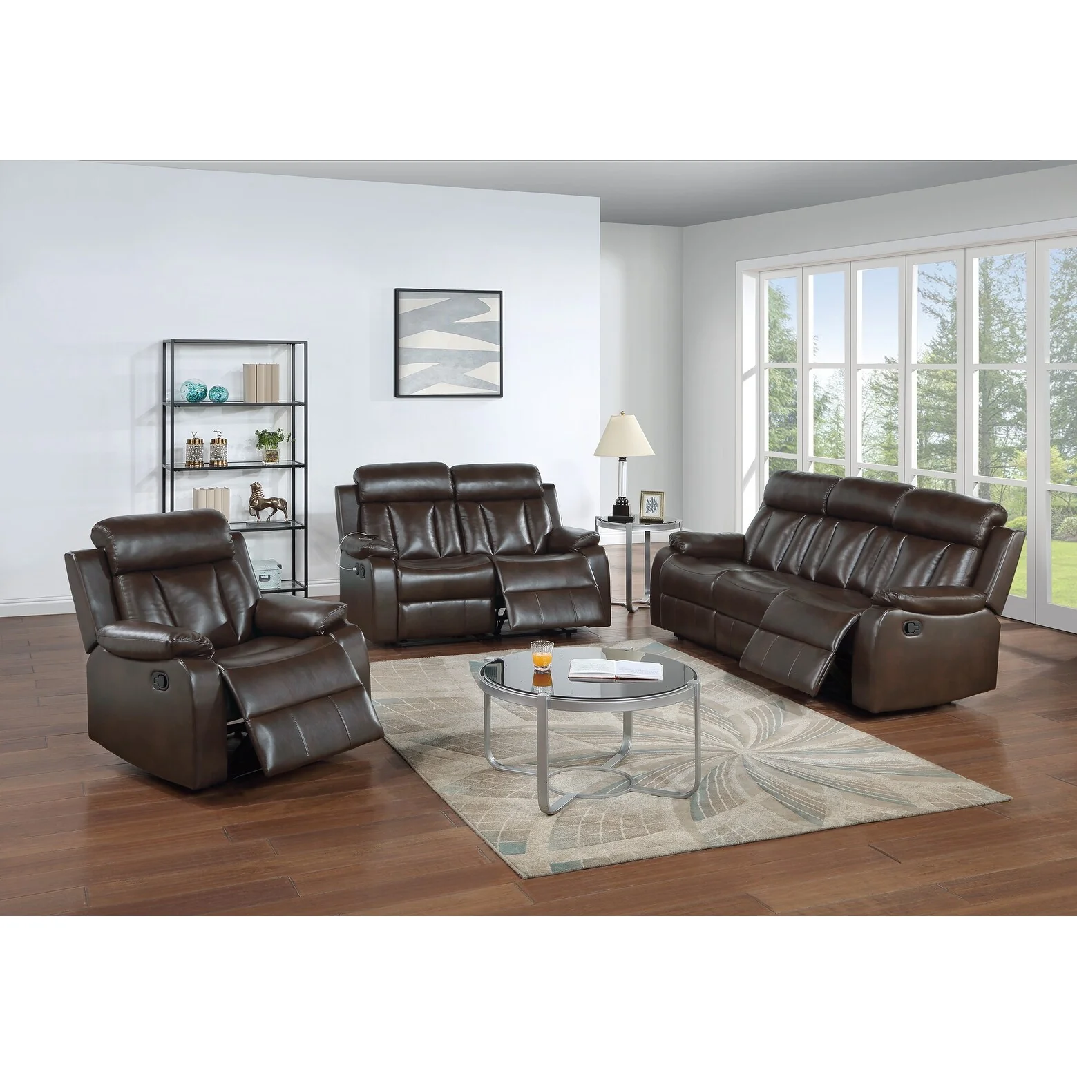 Luxurious Single Recliner with Plush Gel Leatherette Upholstery and Manual Reclining Feature