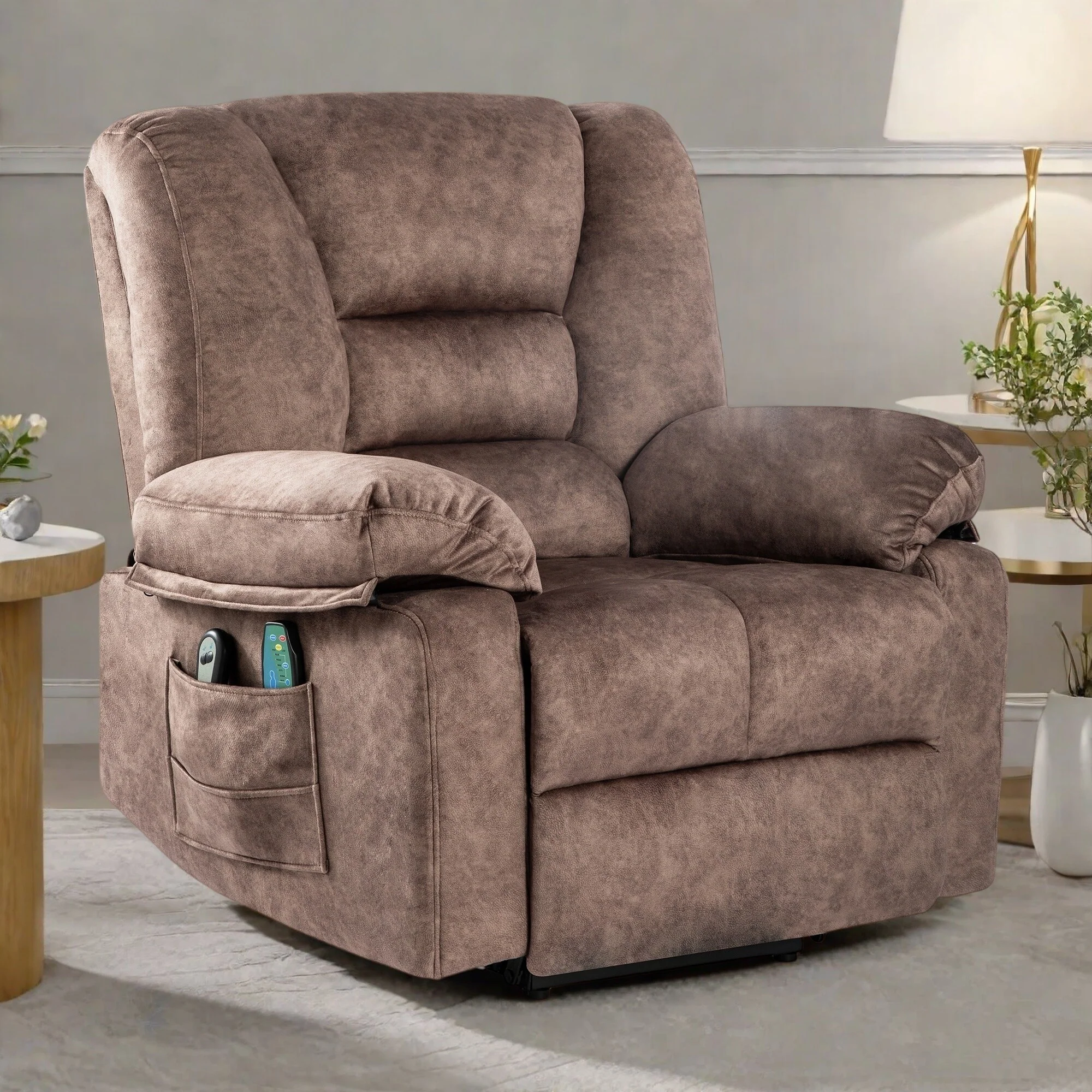 Power Lift Recliner Chair with Massage, Heating, and 330 lbs Weight Capacity