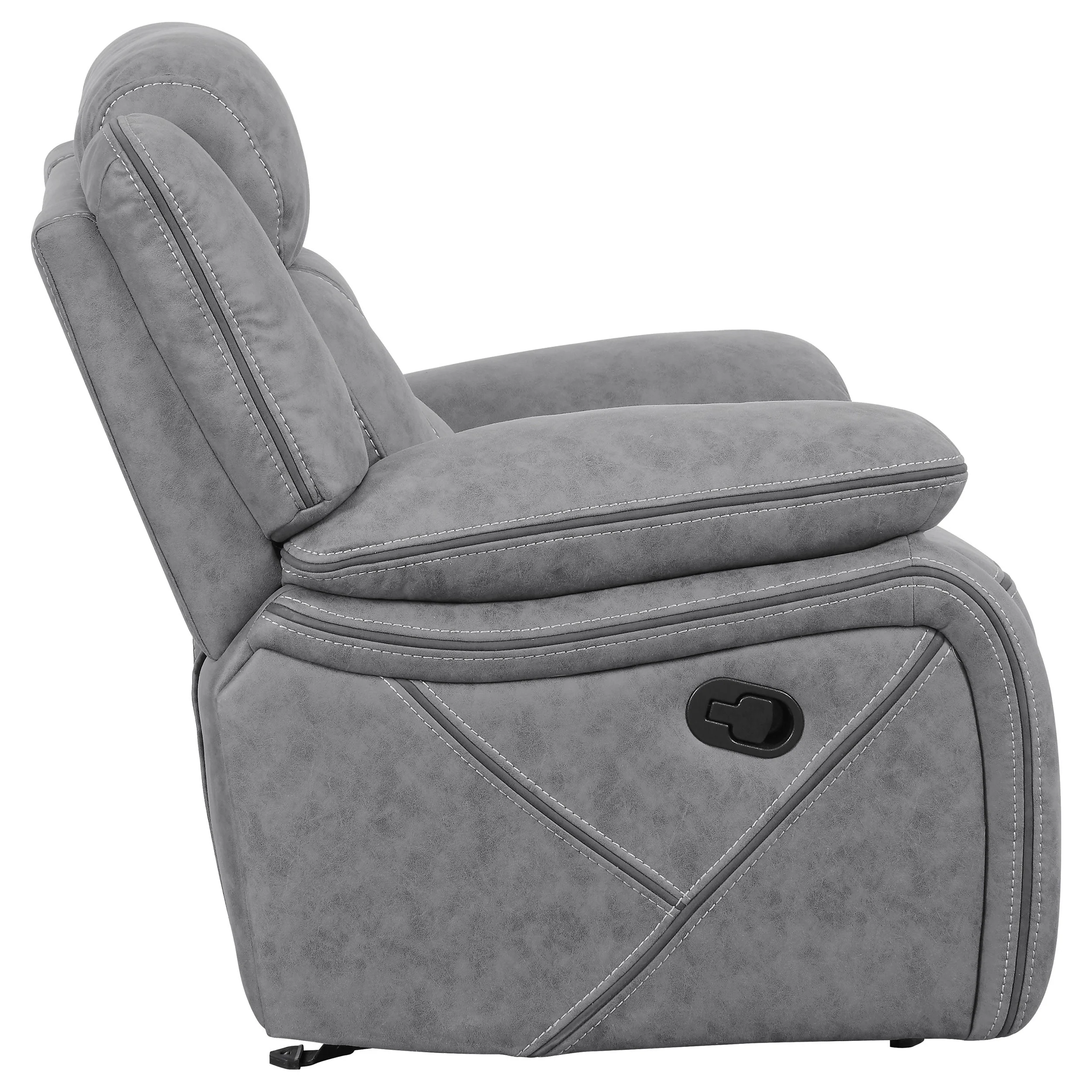 Higgins Overstuffed Upholstered Glider Recliner