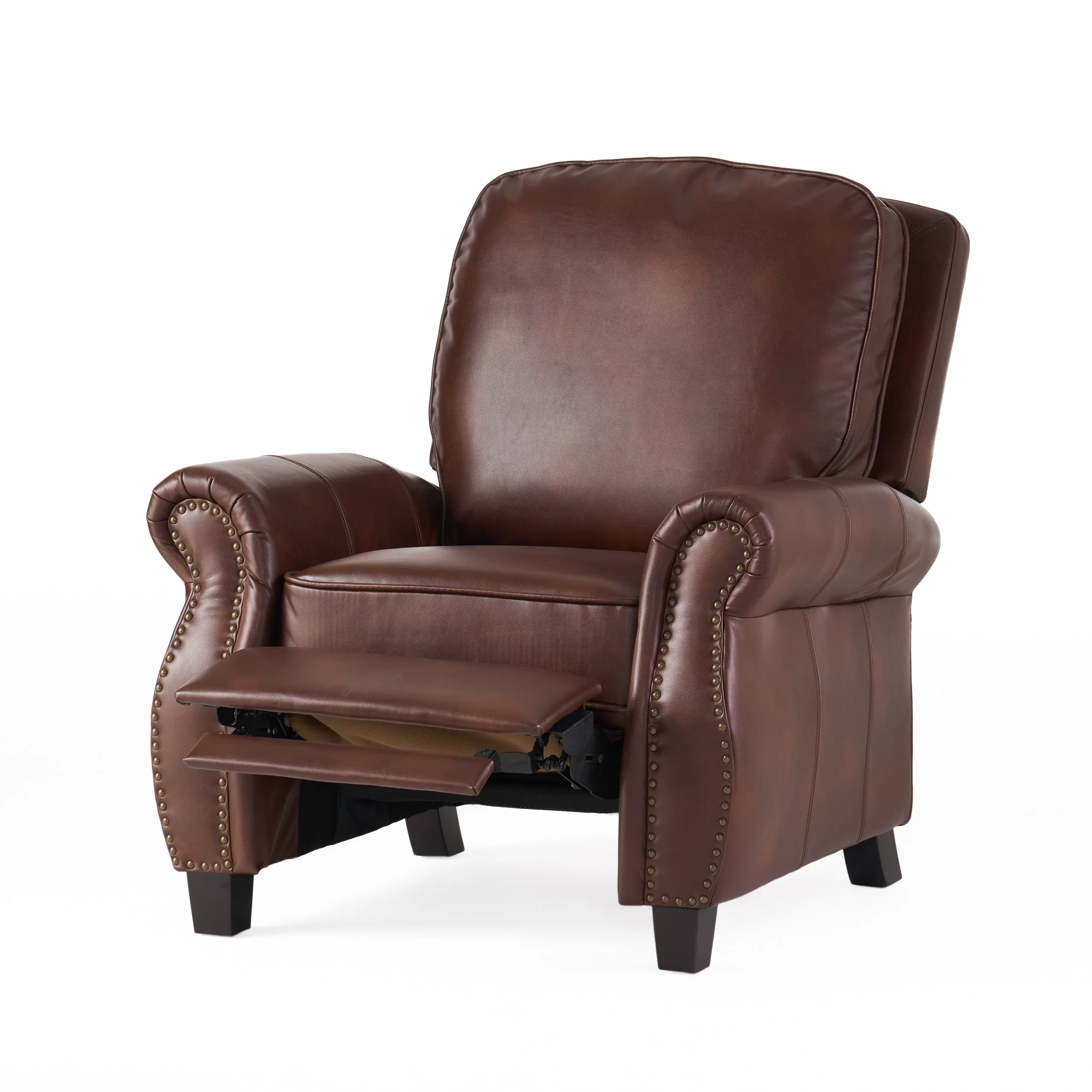 Neville 2-Tone PU Push Back Recliner by Christopher Knight Home