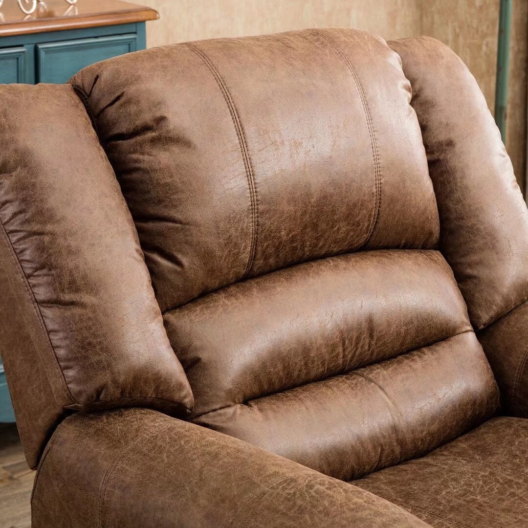 Overstuffed Manual Standard Recliner Chair Sofa