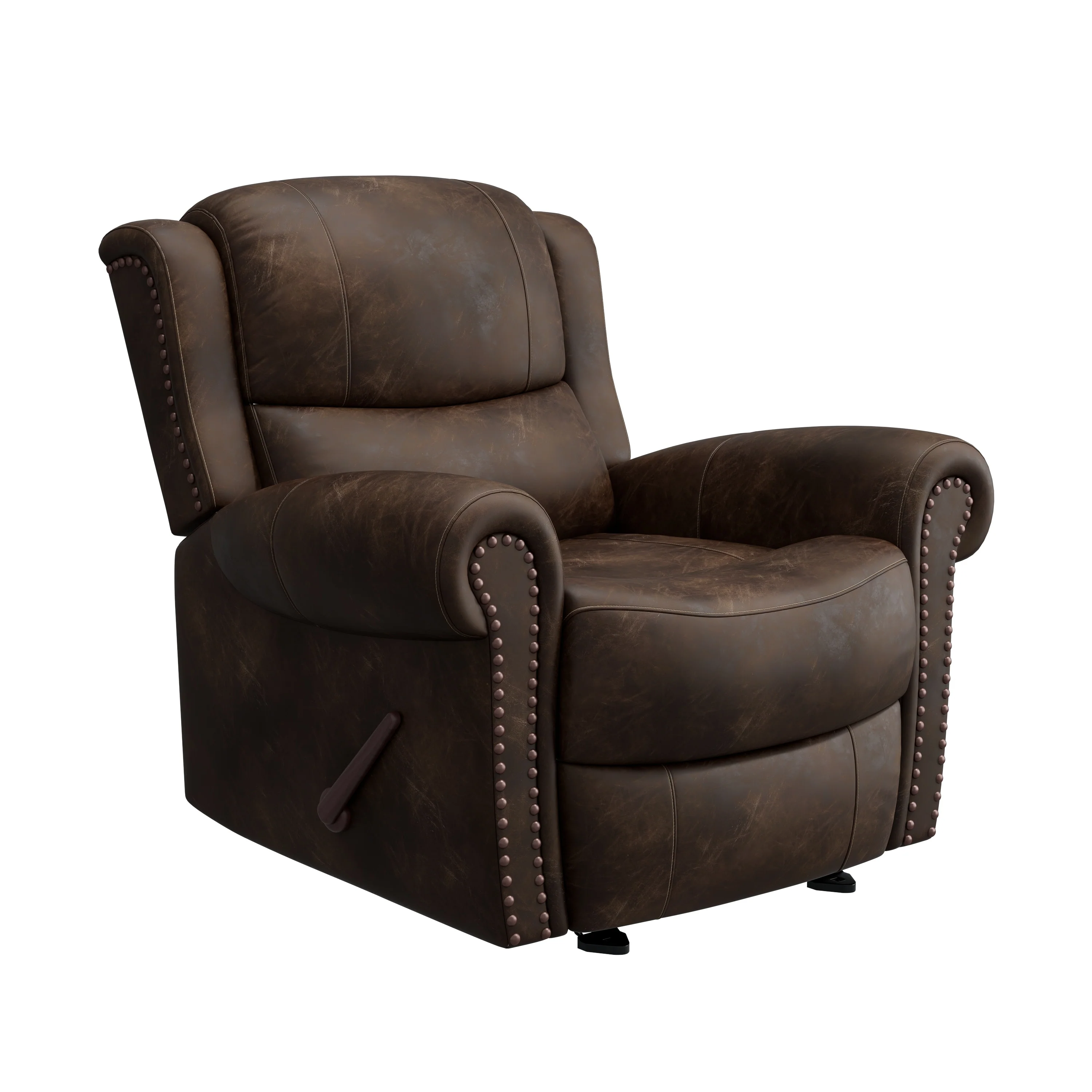 Copper Grove Dilsen Extra Large Rolled Arm Rocker Recliner Chair