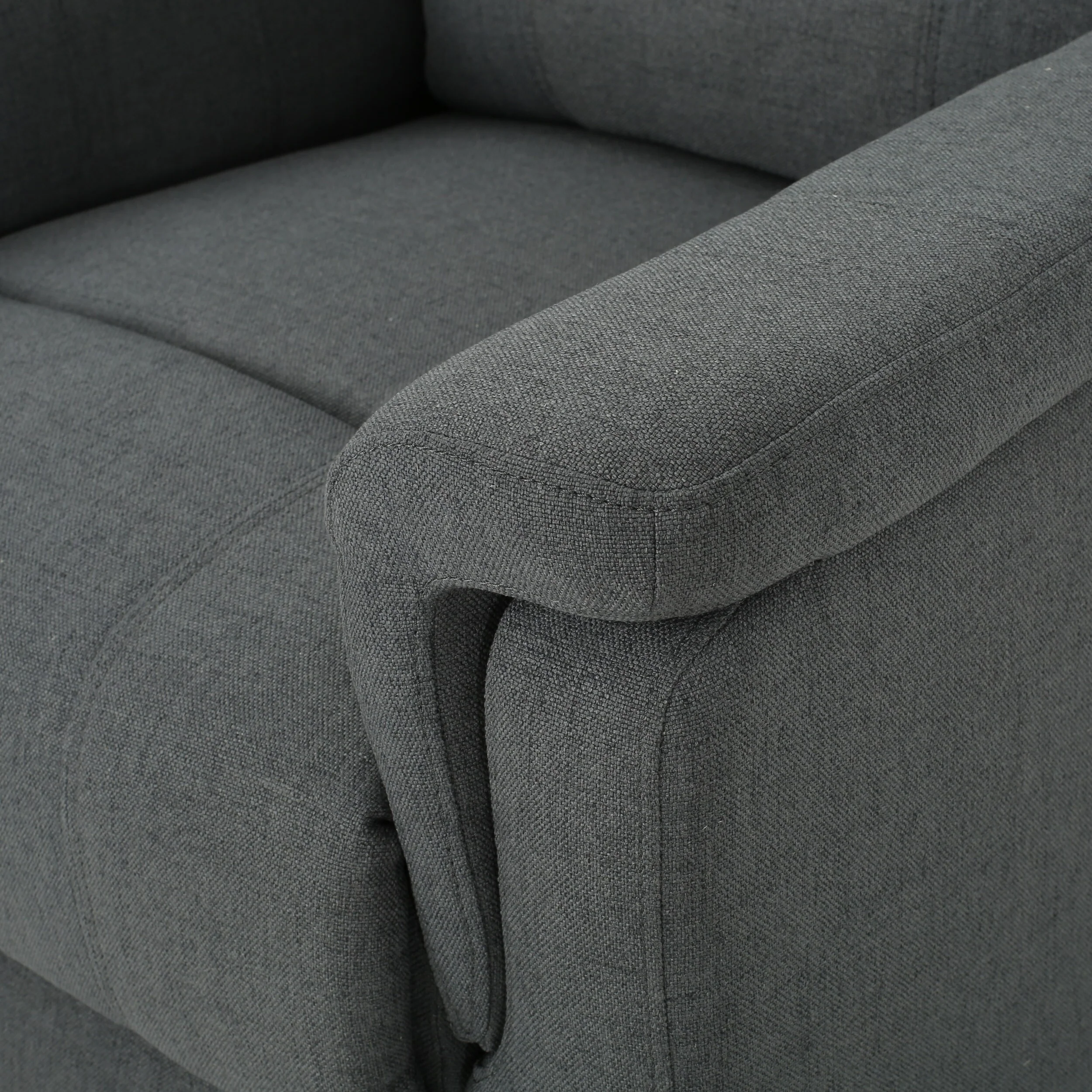 Roomfitters Fabric Glider Recliner with Swivel, Manual Reclining Chair