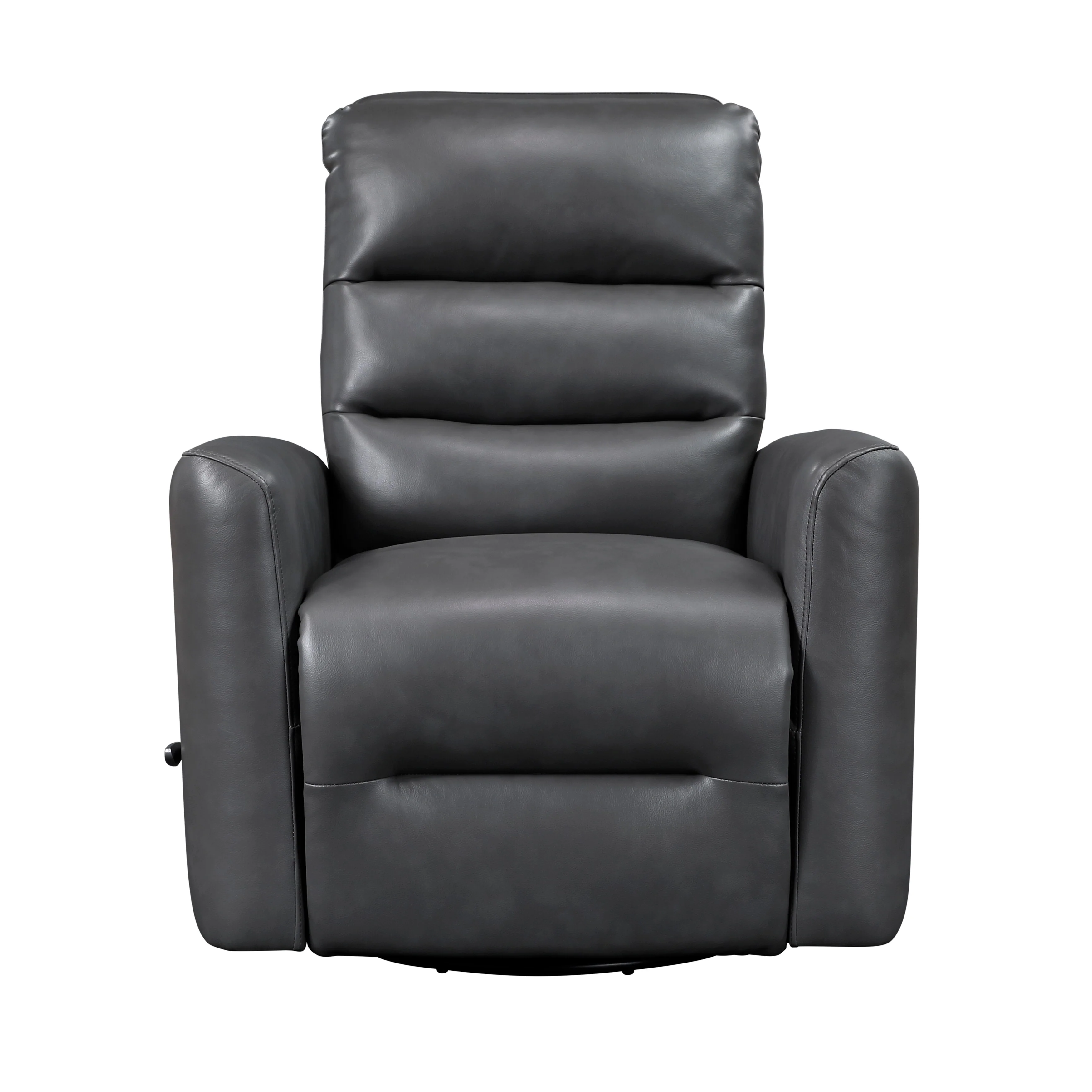 Glider Reclining Chair Swivel Motion Breathable Faux Leather Upholstery Luxury Living Room Furniture, Movie Chair