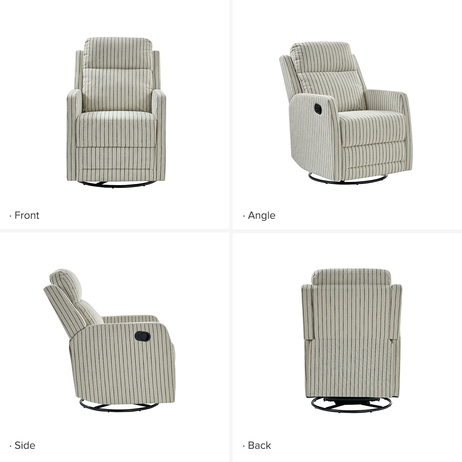 Diana Modern Polyester 360-degree Swivel Rocker Recliner by HULALA HOME