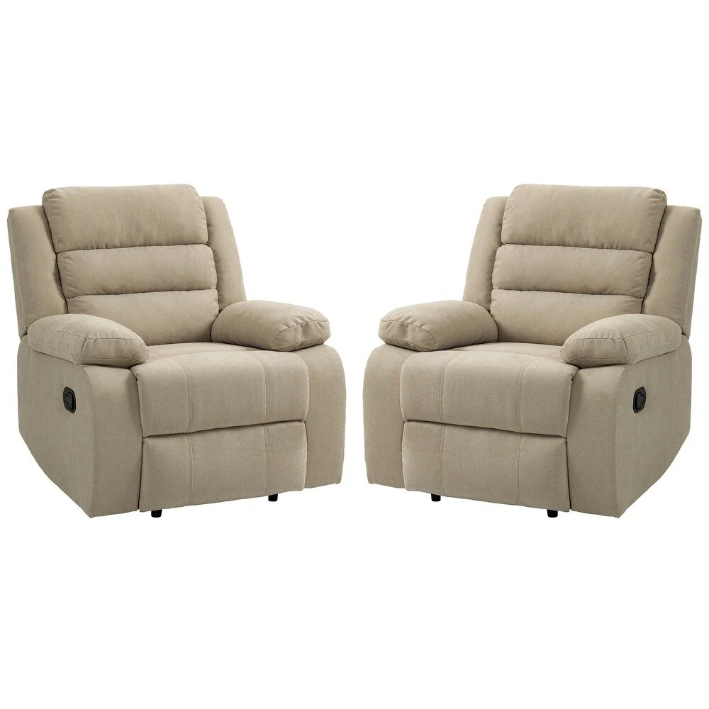 Modern Upholstered Recliner Chair with Adjustable Backrest
