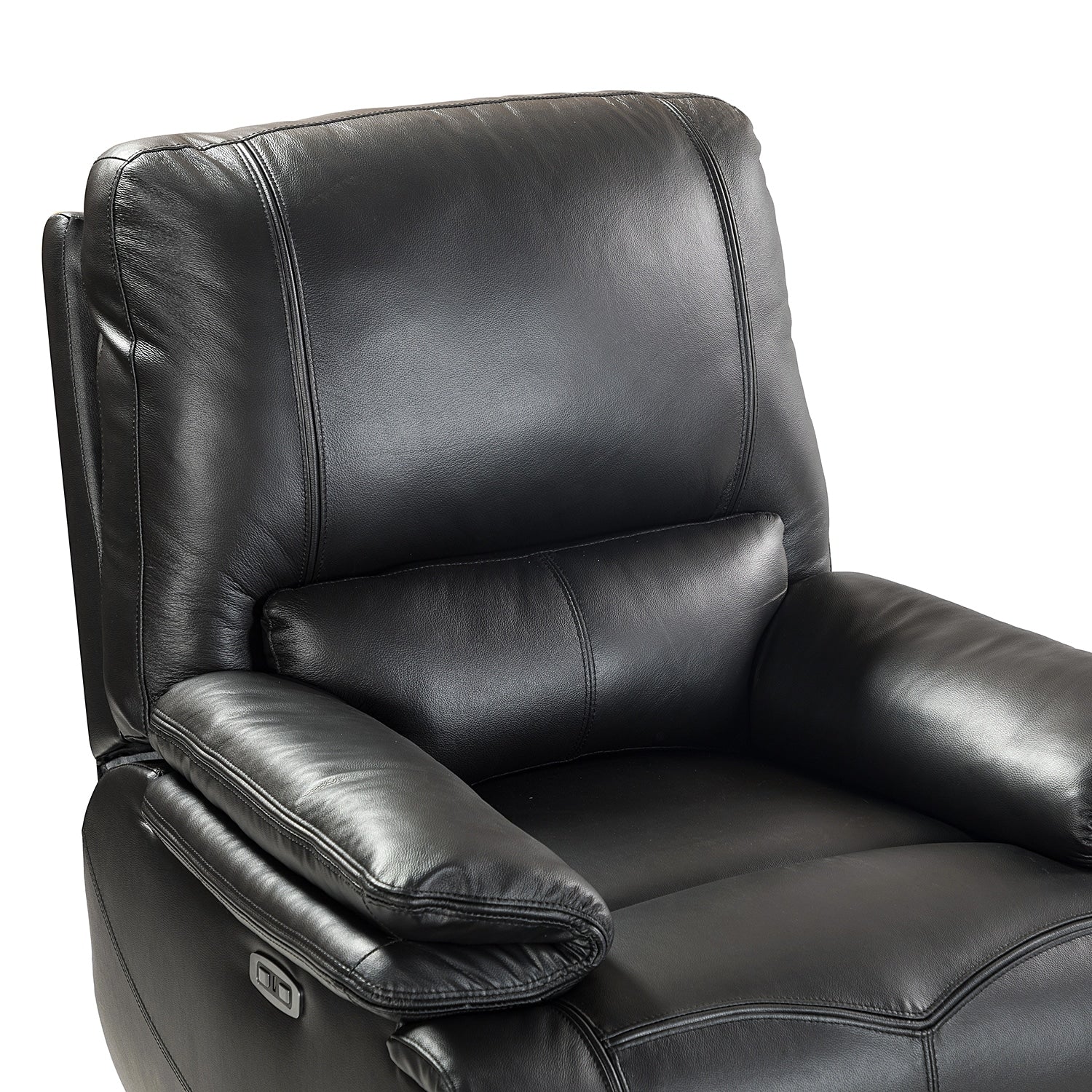Clara Genuine Leather Power Recliner with Cushion Padded, Set of 2