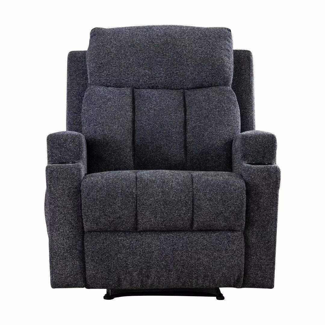Massage Recliner and Manual Singles Sofa with Remote control