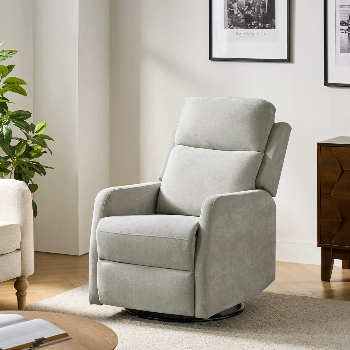 Julian Modern Swivel Rocker Manual Recliner by HULALA HOME